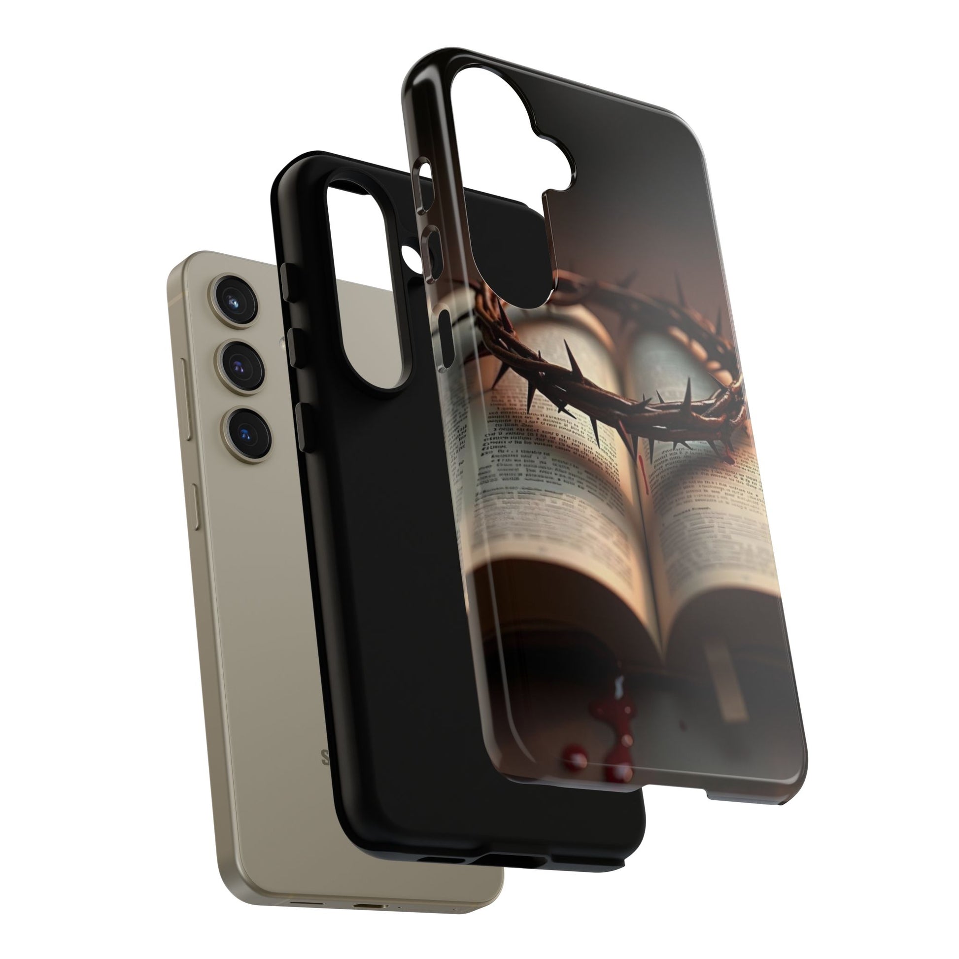 Crown of Thorns and Bible Christian Tough Cases for iPhones, Samsung, and Pixel