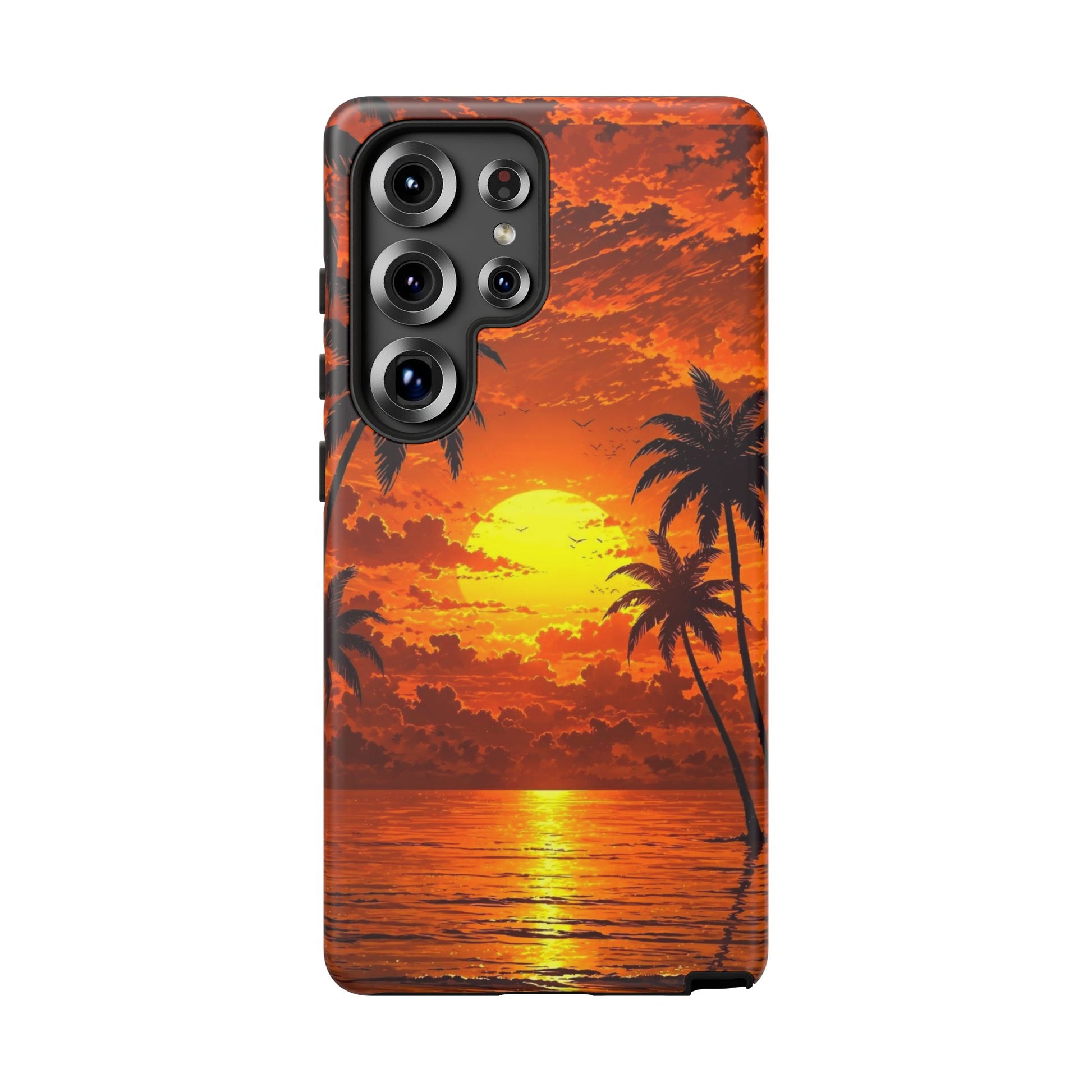 Beautiful Beach Sunset Tough Cases for iPhones, Samsung, and Pixel