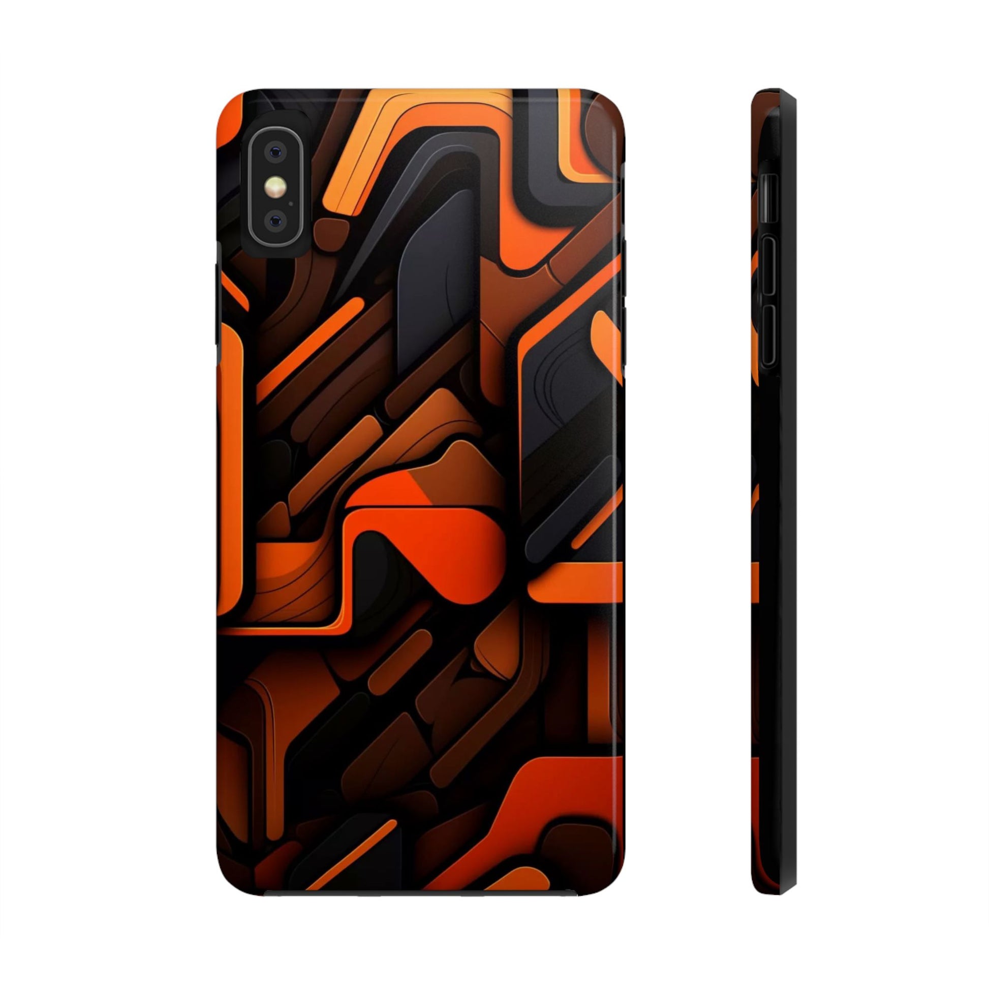 Orange Abstract Art Design Phone Case for Select iPhones & Samsung Galaxy Phones