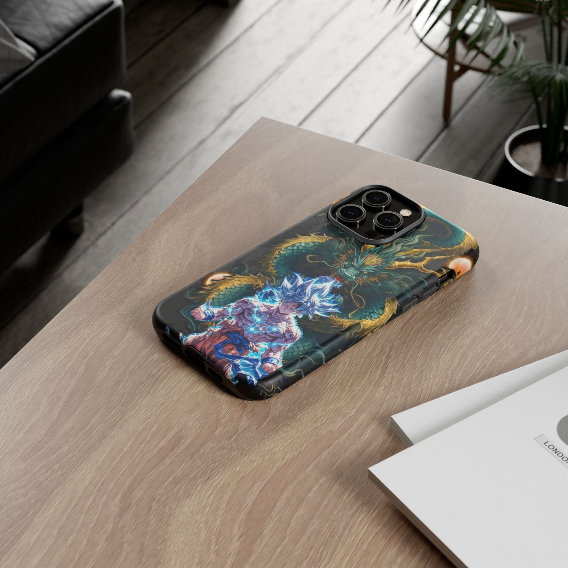 Anime Goku x Shenron Dragonball Z Tough Cases for iPhones, Samsung, and Pixel