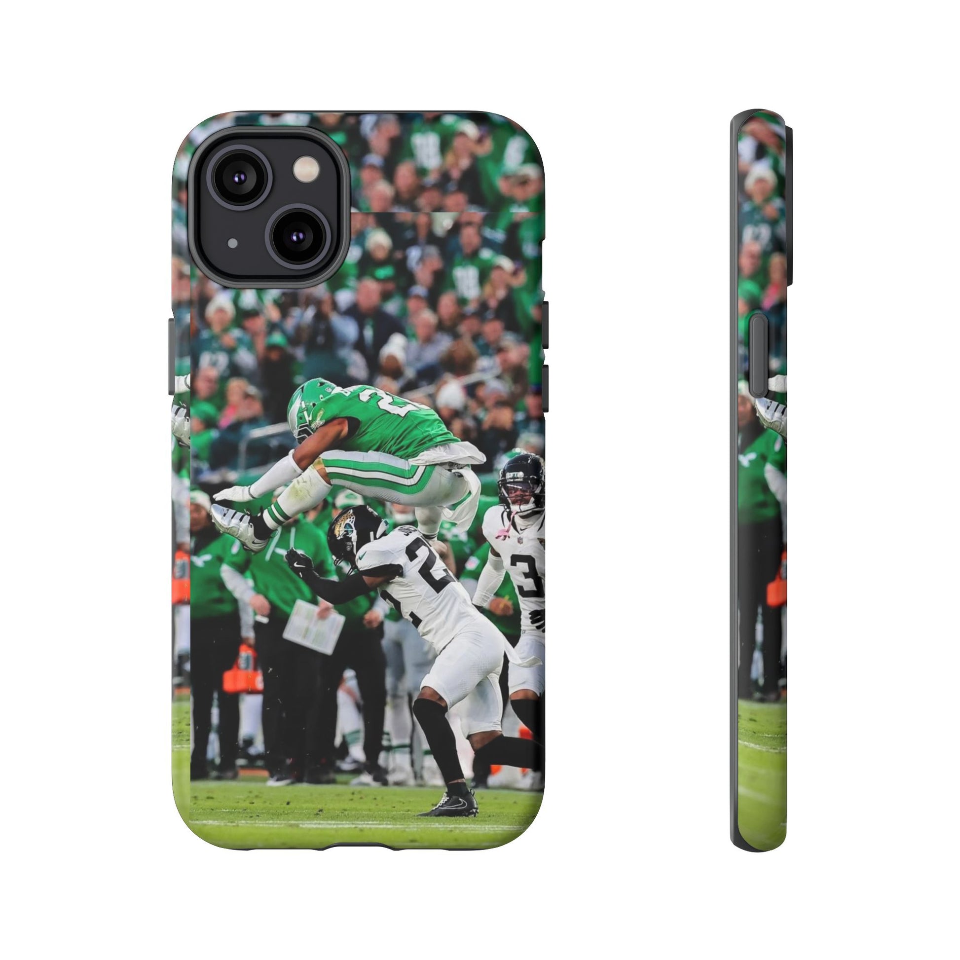 Saquon Barkley The Huddle Eagles Football Tough Cases for iPhones, Samsung, and Pixel