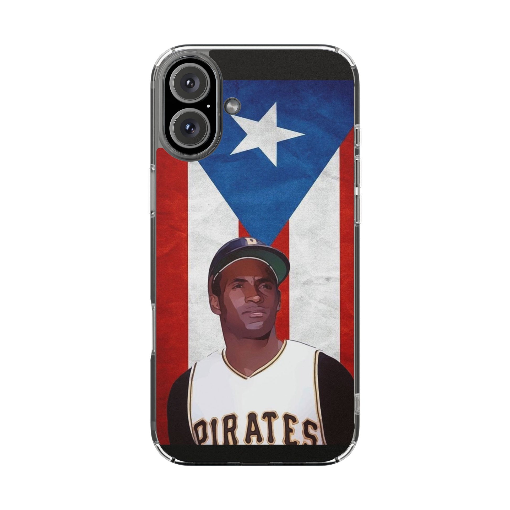 Puerto Rican Baseball Legend Clemente inspired Protective Iphone, Samsung case