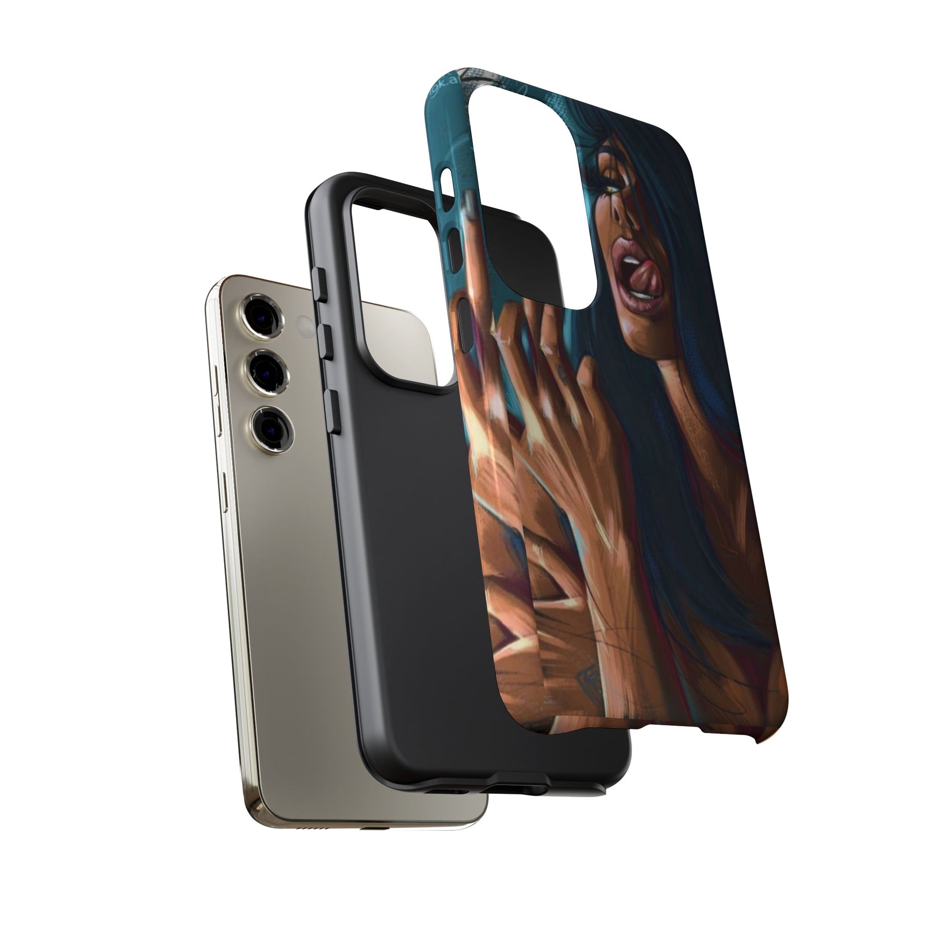 Tough Girl Theme Urban Design Cases for iPhones, Samsung, and Pixel