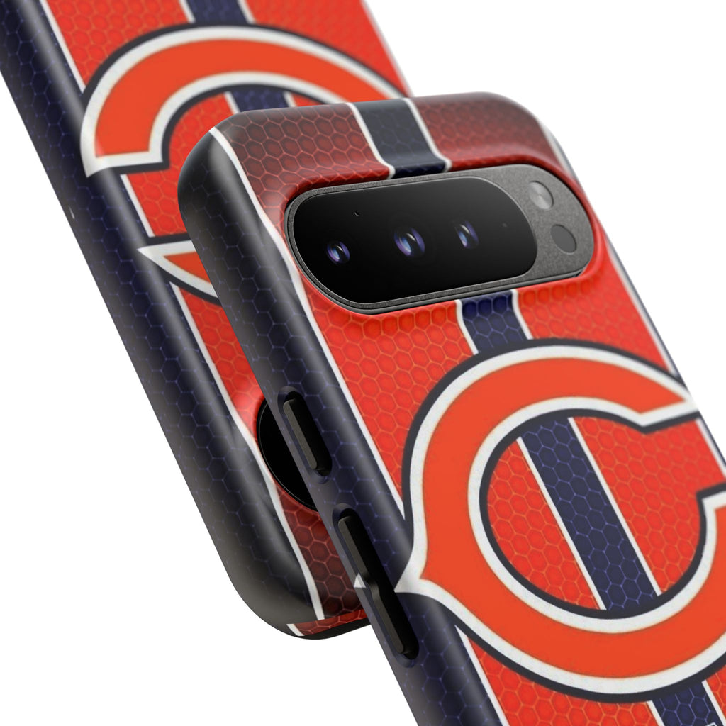 Chicago Bears Stripes Football Phone Case, Tough Cases for iPhones, Samsung, and Pixel