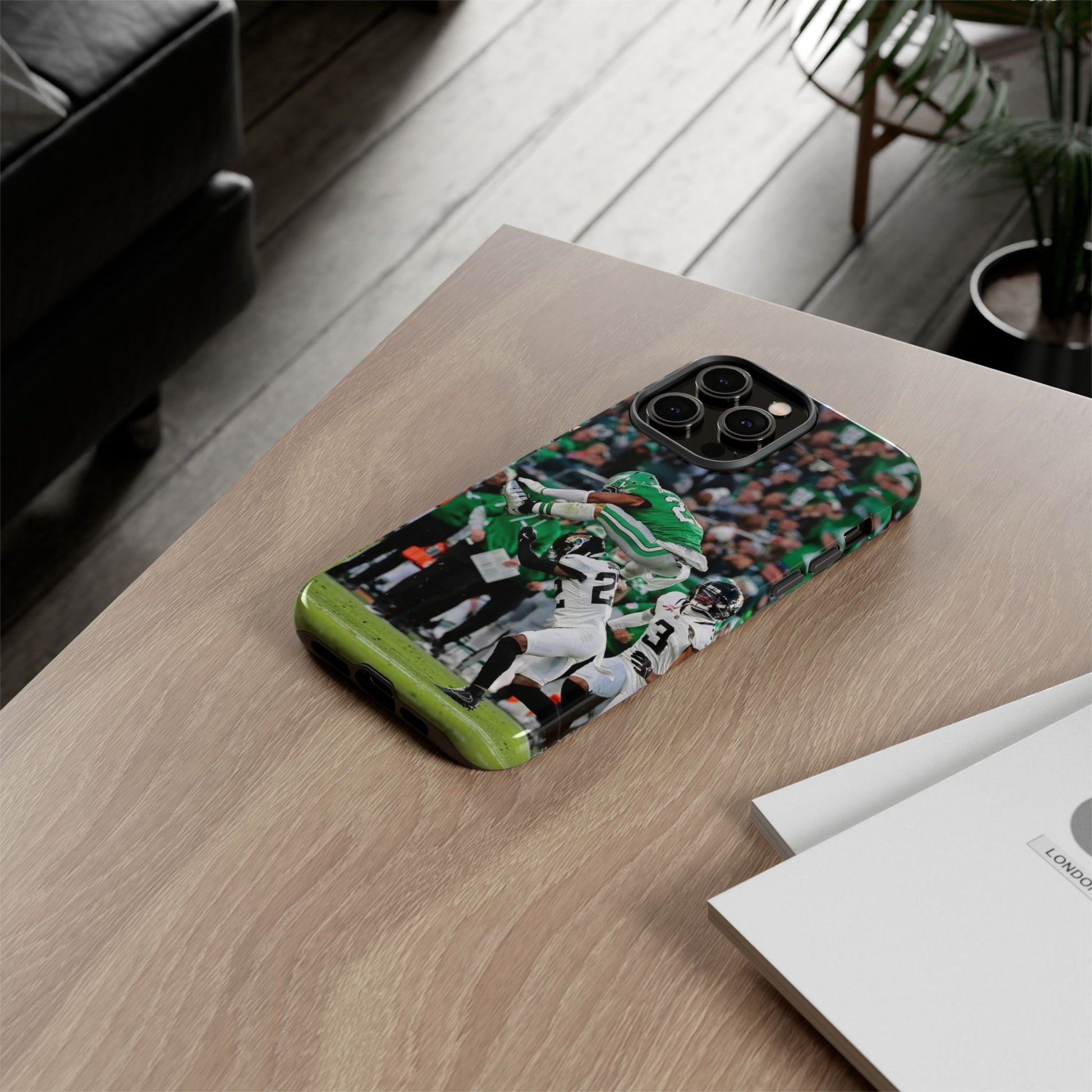 Saquon Barkley The Huddle Eagles Football Tough Cases for iPhones, Samsung, and Pixel
