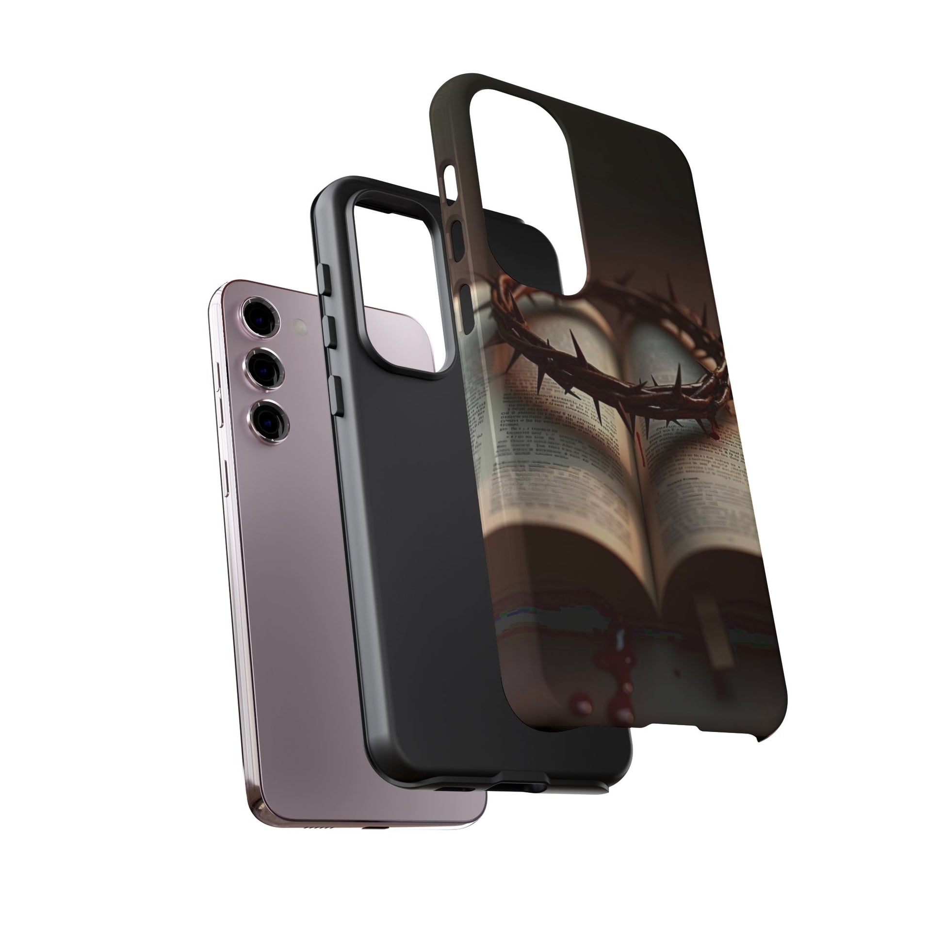 Crown of Thorns and Bible Christian Tough Cases for iPhones, Samsung, and Pixel