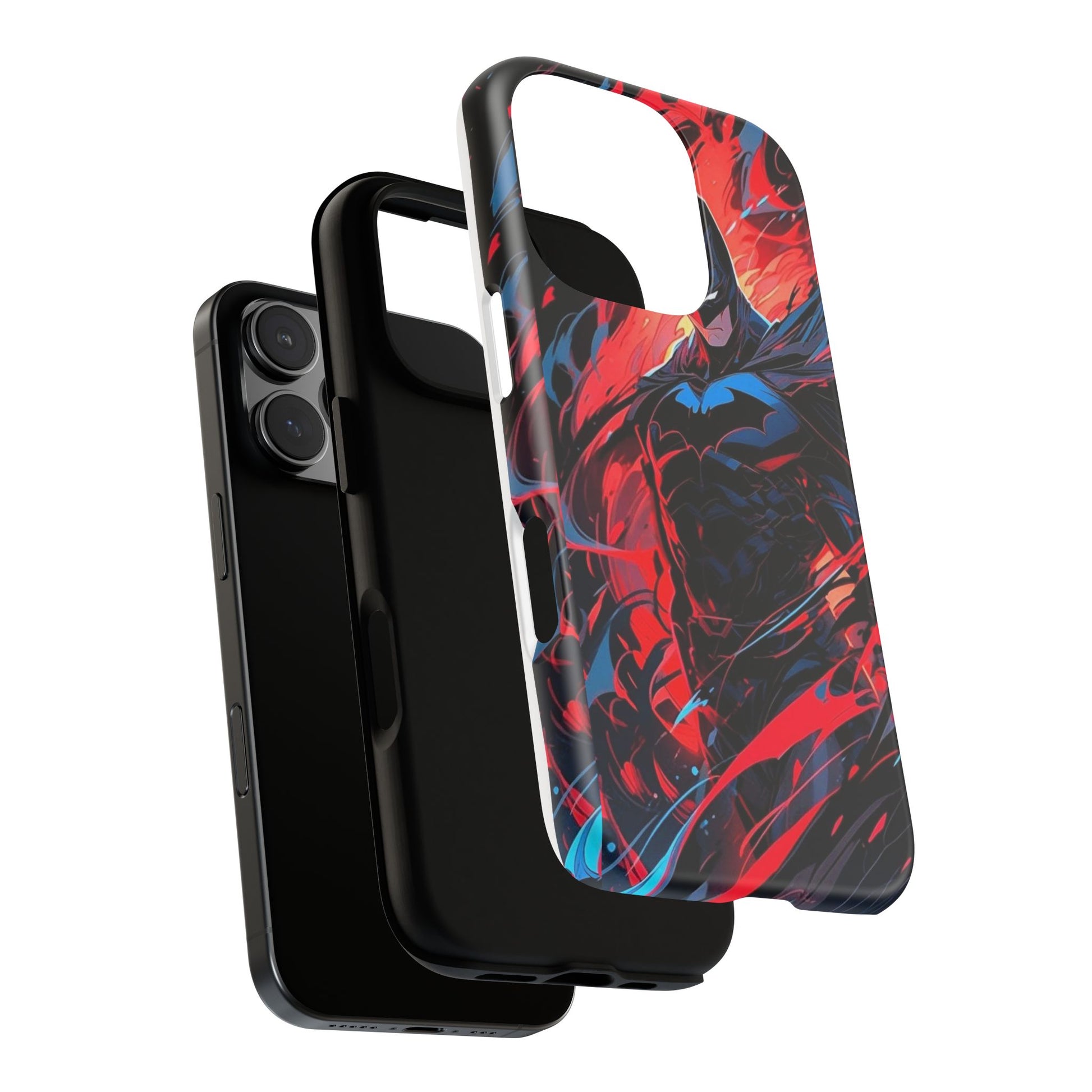 The Dark Knight Batman Art Tough Cases for iPhones, Samsung, and Pixel