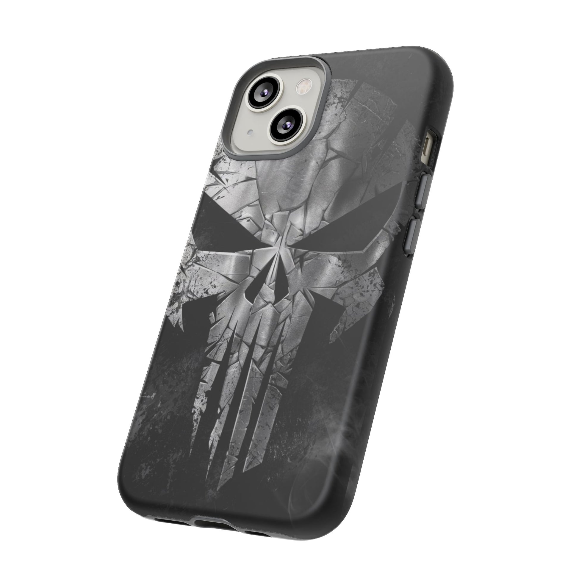 The Punisher Logo Art Tough Cases for iPhones, Samsung, and Pixel