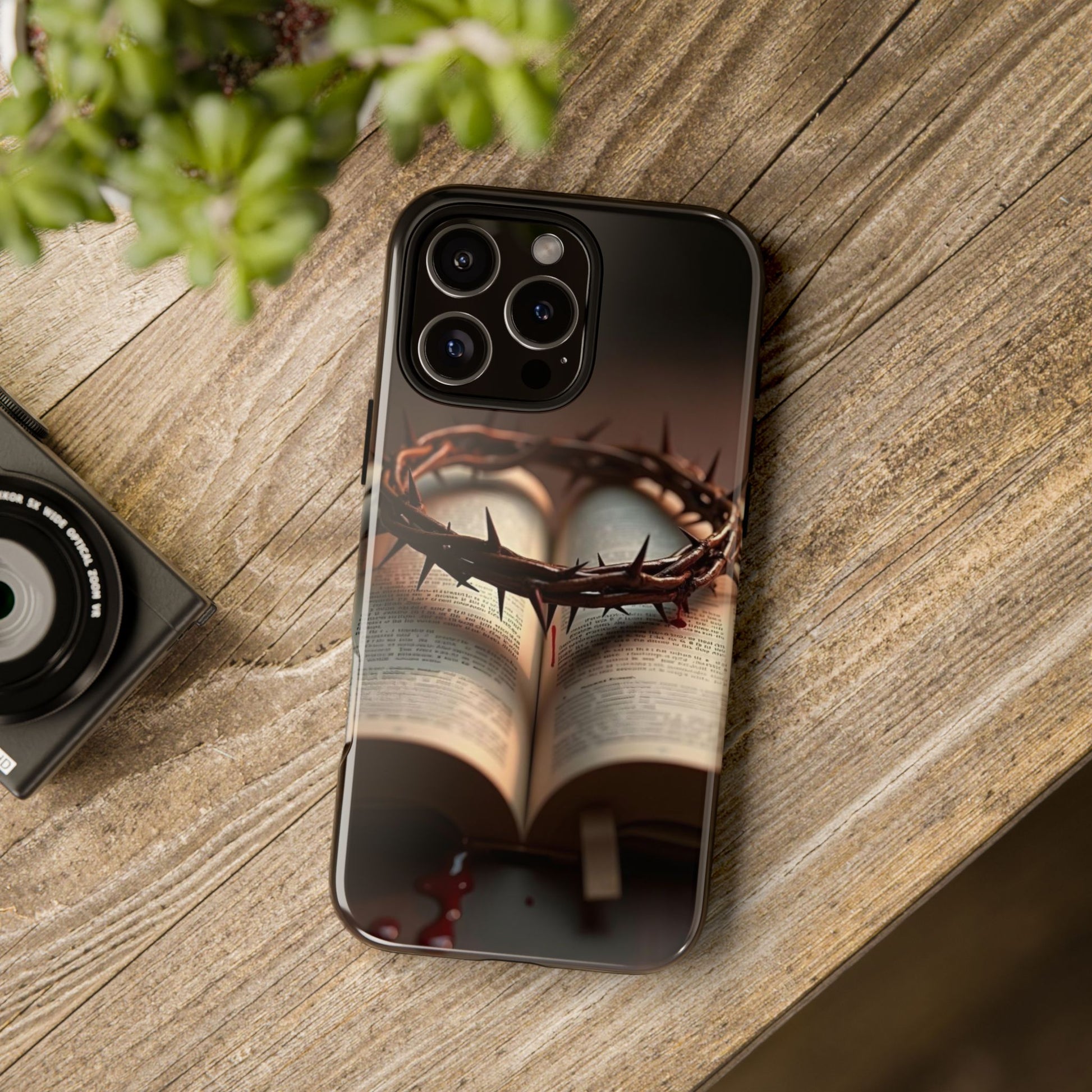 Crown of Thorns and Bible Christian Tough Cases for iPhones, Samsung, and Pixel