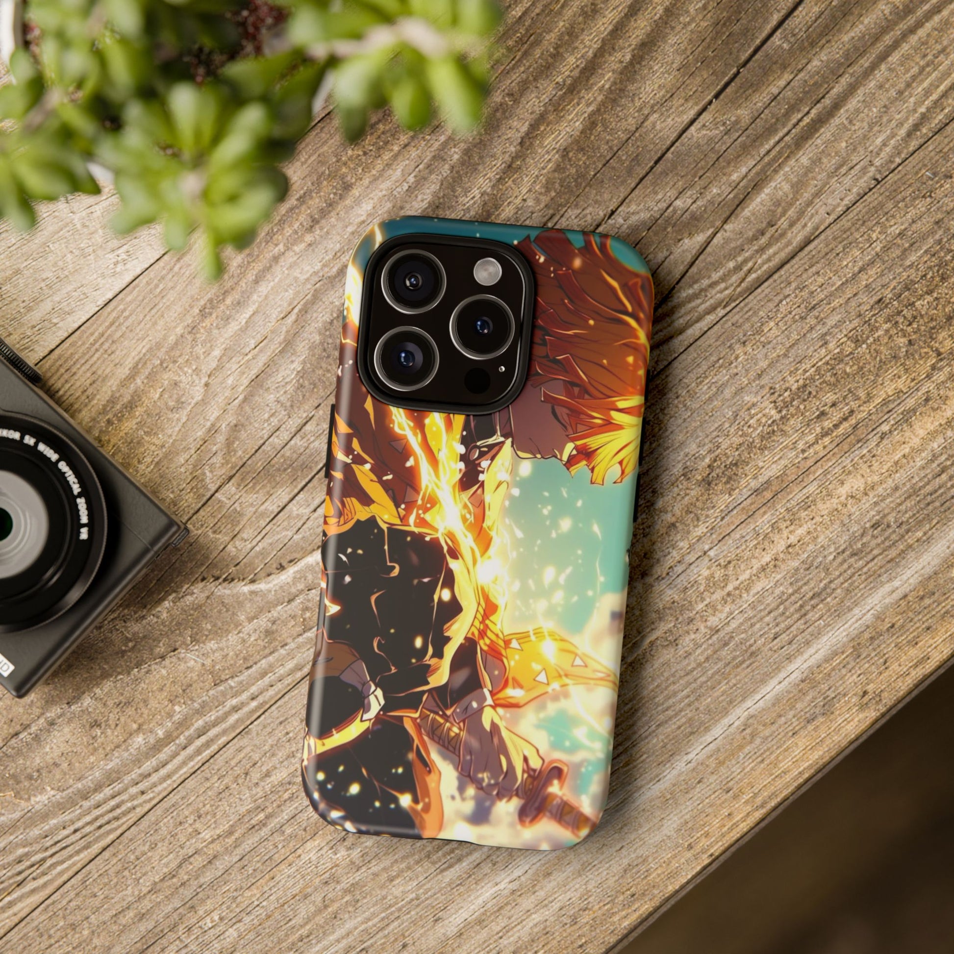 Demon Slayer Zenitsu Anime Theme Phone Case, Tough Cases for iPhones, Samsung, and Pixel