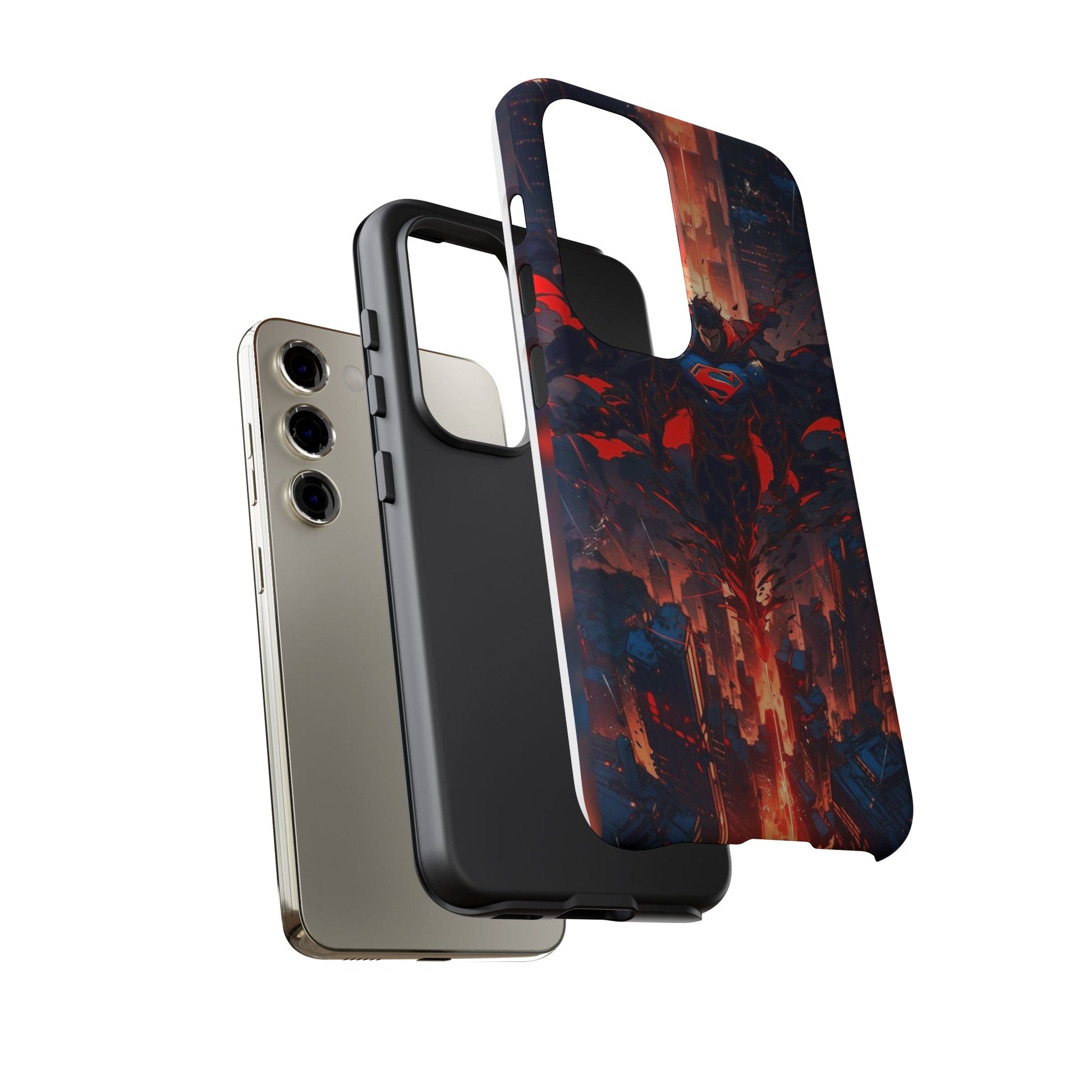 Anime Superman Tough Cases for iPhones, Samsung, and Pixel