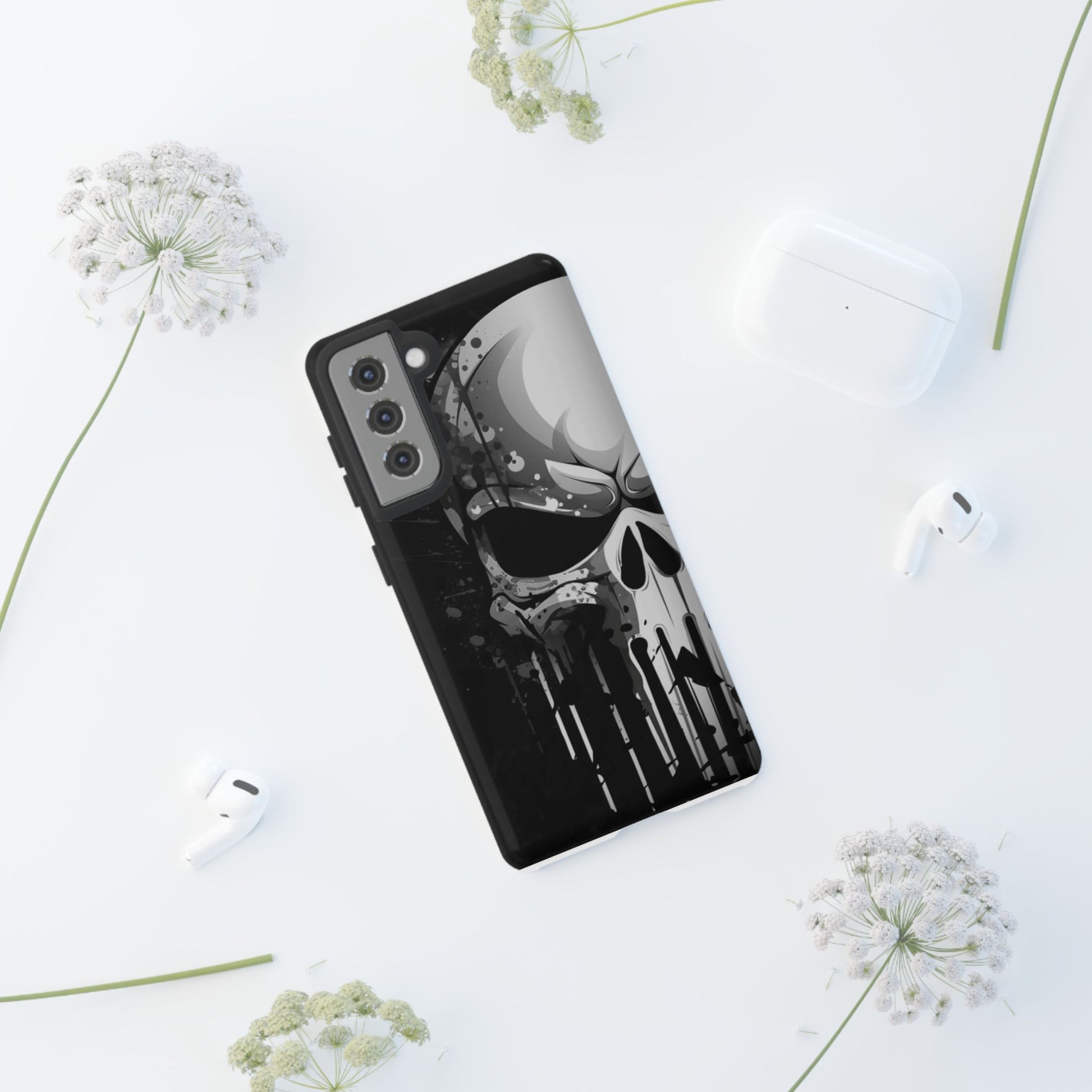 Punisher Skull Tough Cases for iPhones, Samsung, and Pixel