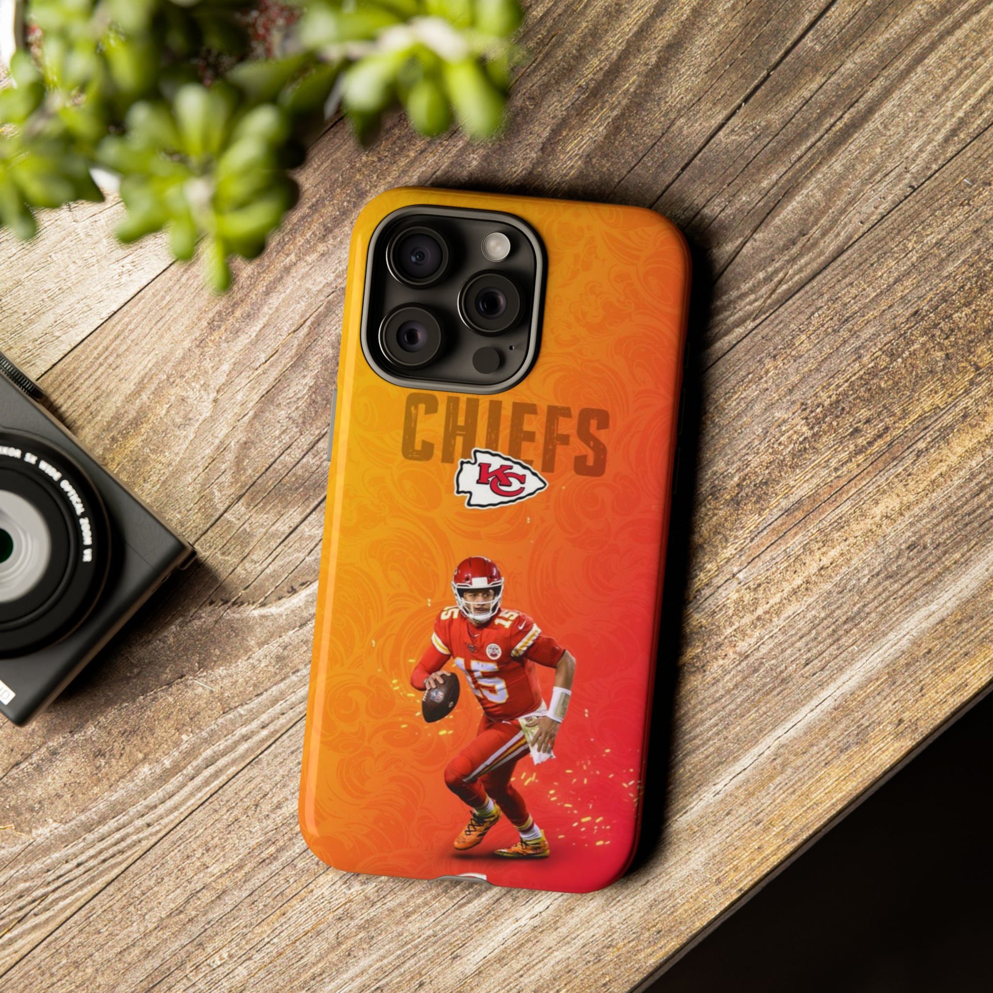 Kansas City Chiefs Patrick Mahomes Football Tough Cases for iPhones, Samsung, and Pixel