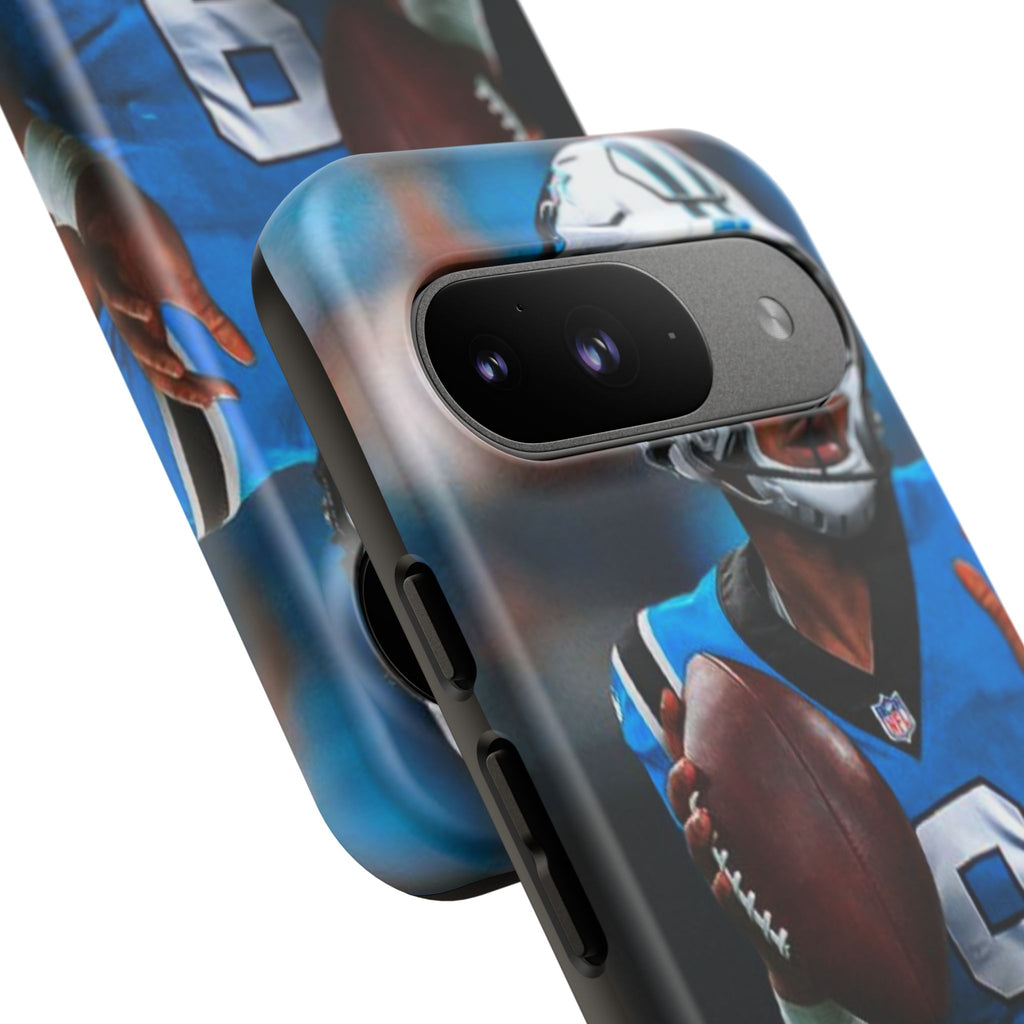 Carolina Panthers Bryce Young Football Tough Cases for iPhones, Samsung, and Pixel