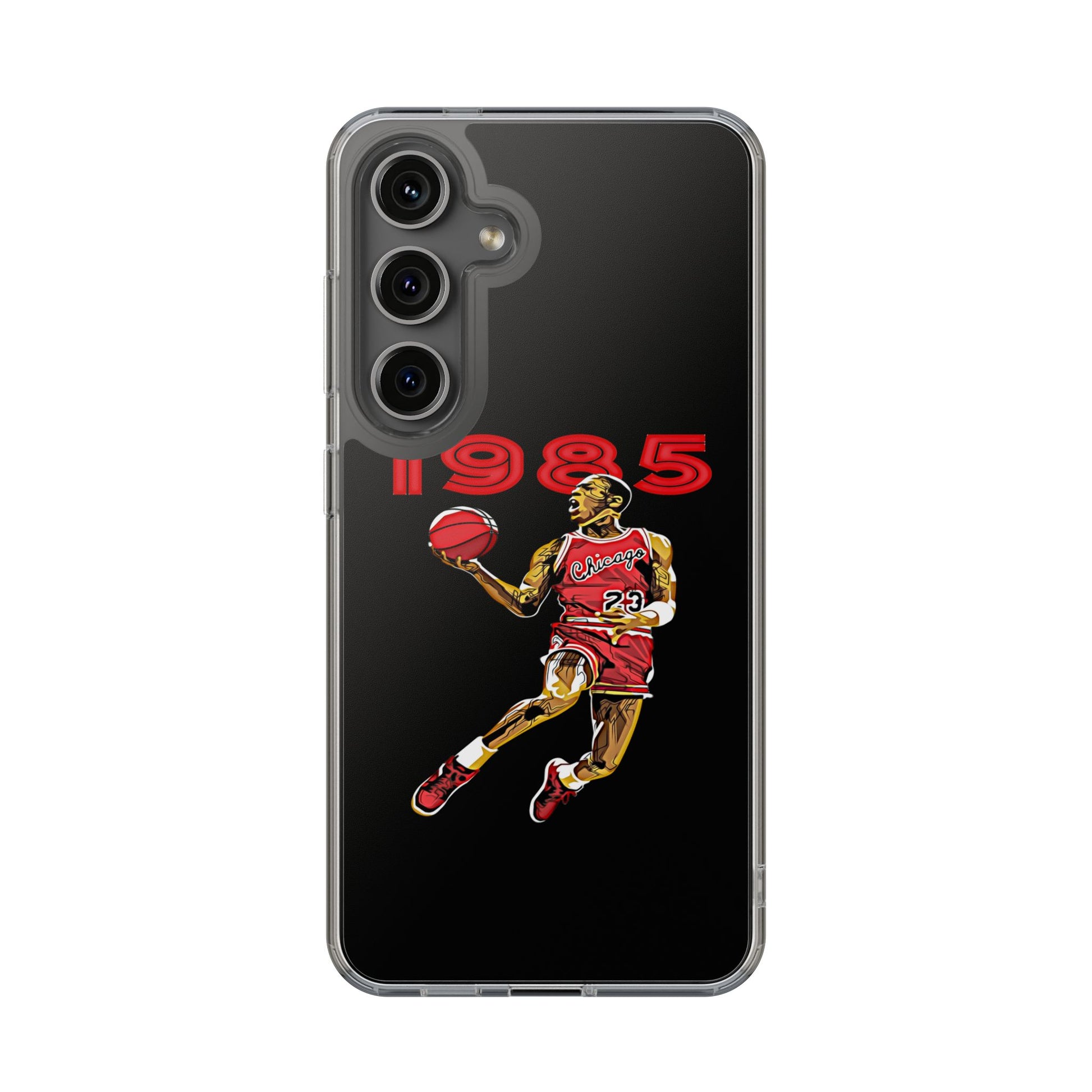 1985 Jordan Slam Dunk themed Basketball Inspired design Clear Phone Cases