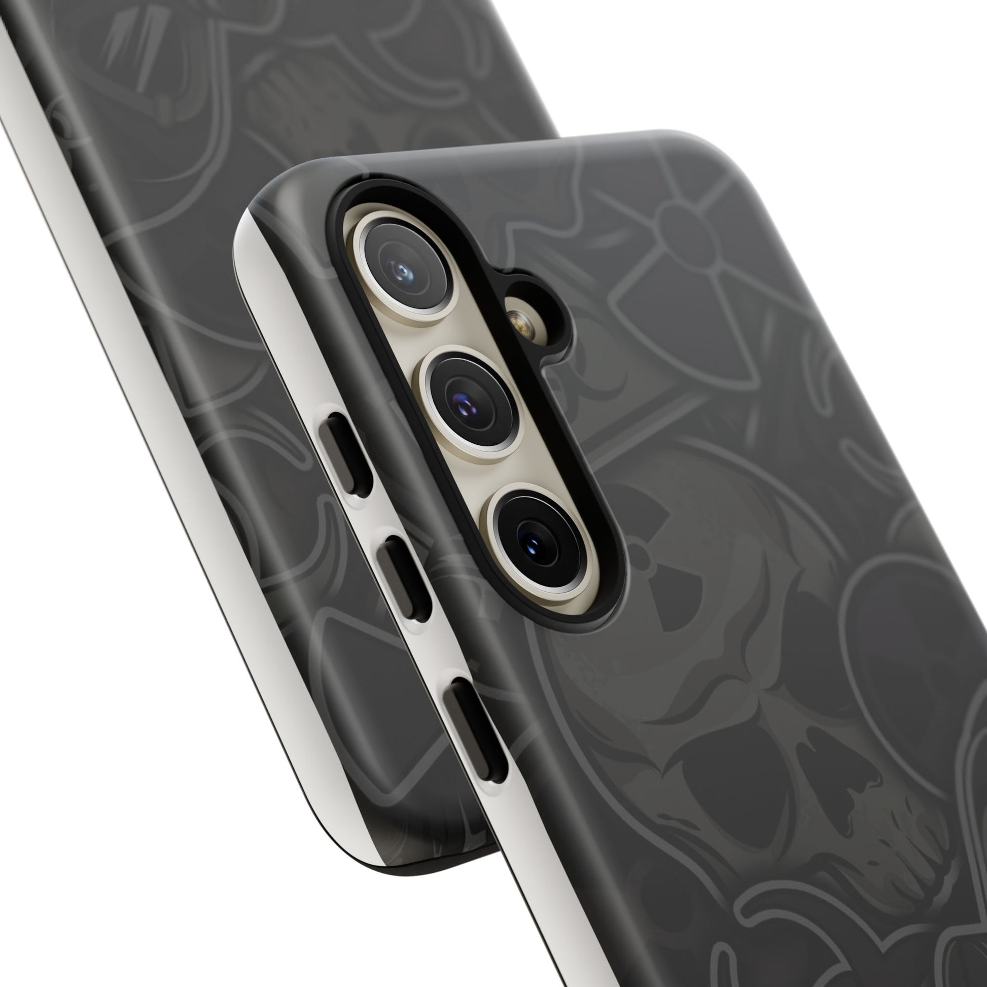 Tough Cases Phone Case, Edgy Skull Design Phone Cover, Gothic Cell Phone Shell