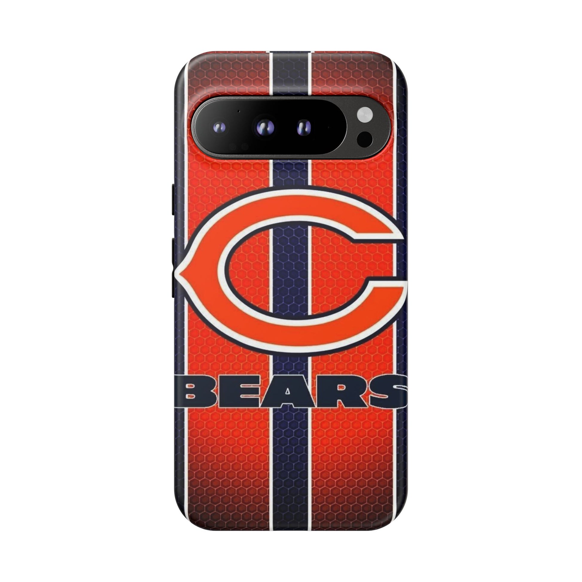 Chicago Bears Stripes Football Phone Case, Tough Cases for iPhones, Samsung, and Pixel