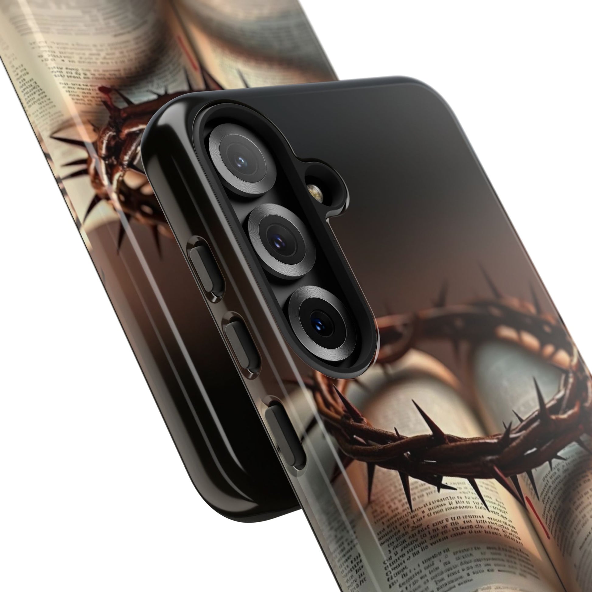 Crown of Thorns and Bible Christian Tough Cases for iPhones, Samsung, and Pixel