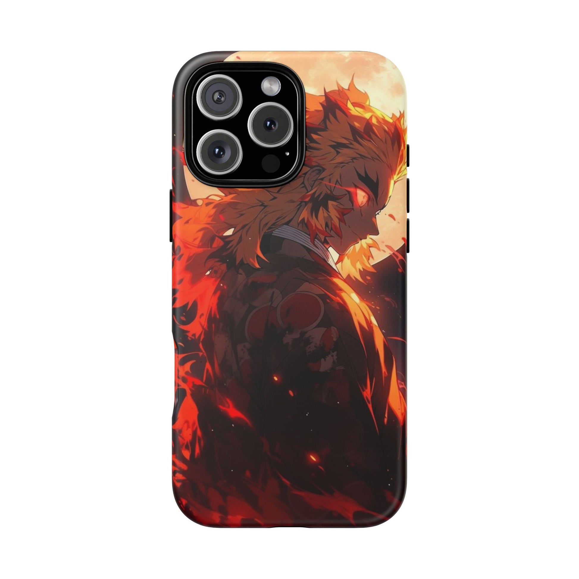 Demon Sl;ayer Rengoku Anime Phone Case, Tough Cases for iPhones, Samsung, and Pixel