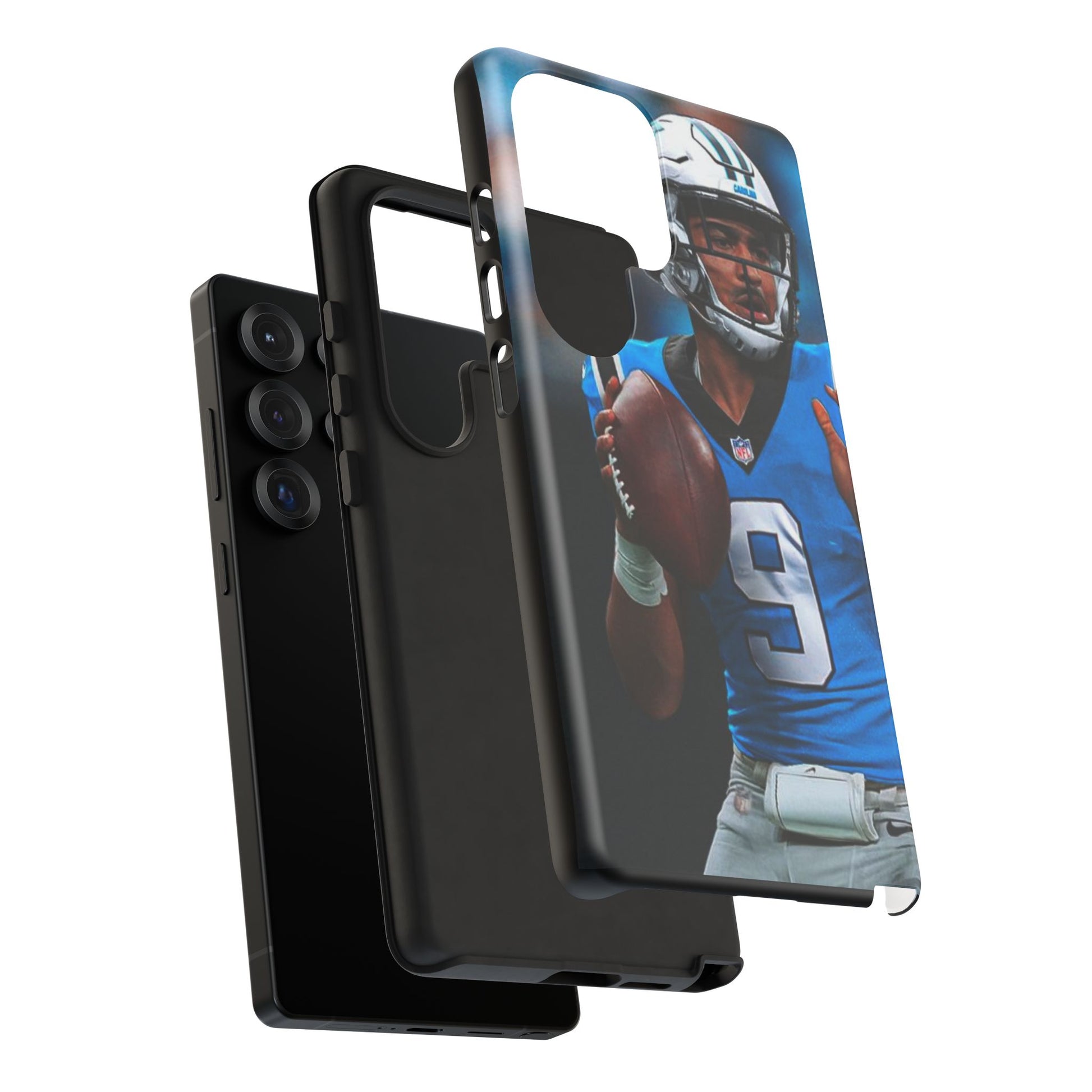 Carolina Panthers Bryce Young Football Tough Cases for iPhones, Samsung, and Pixel