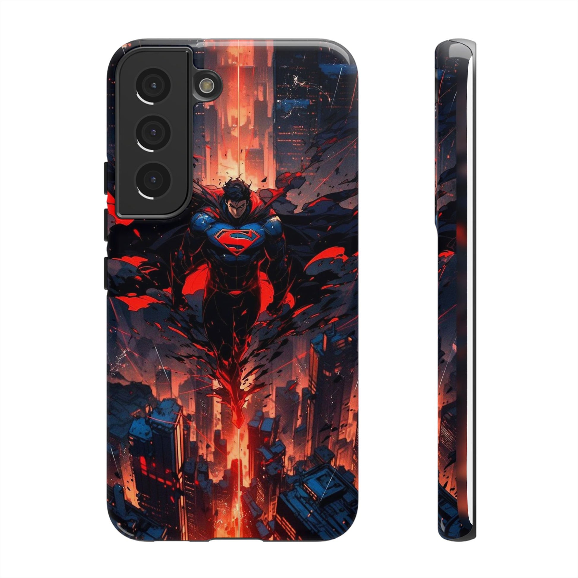 Anime Superman Tough Cases for iPhones, Samsung, and Pixel