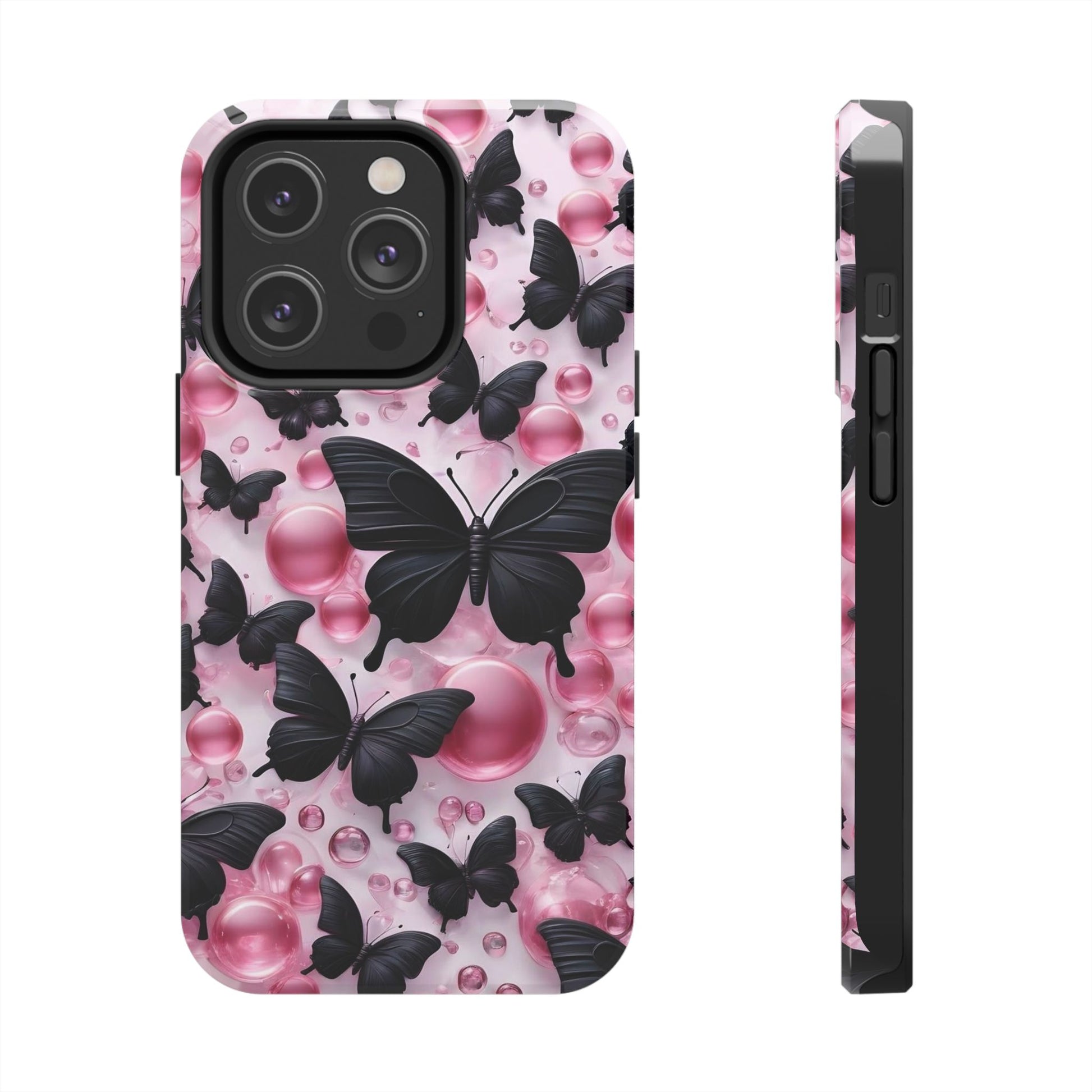 Pearls and Butterflies Theme Phone Cases for iPhones & Samsung Phones