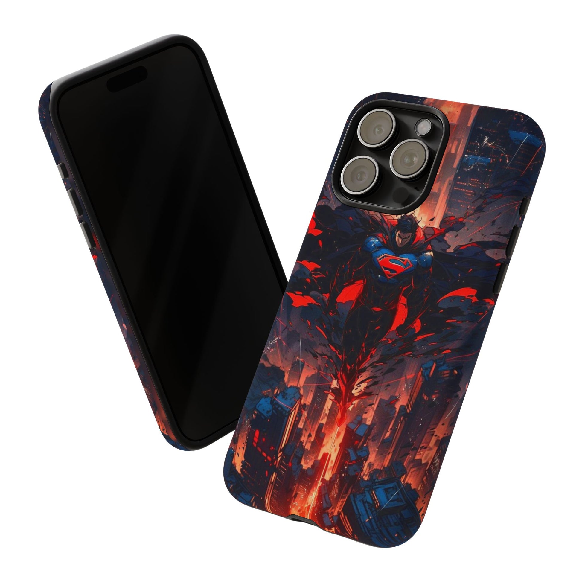 Anime Superman Tough Cases for iPhones, Samsung, and Pixel