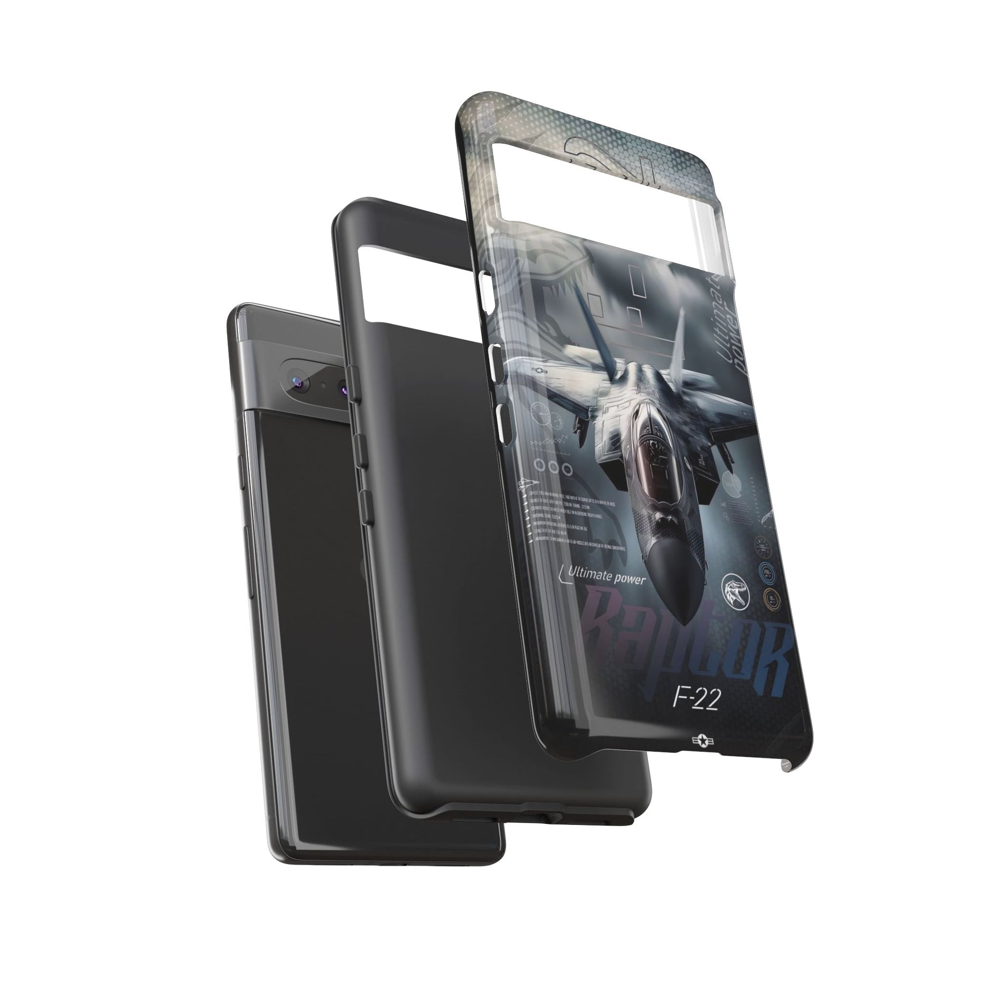 F-22 Raptor Fighter Jet Tough Cases for iPhones, Samsung, and Pixel