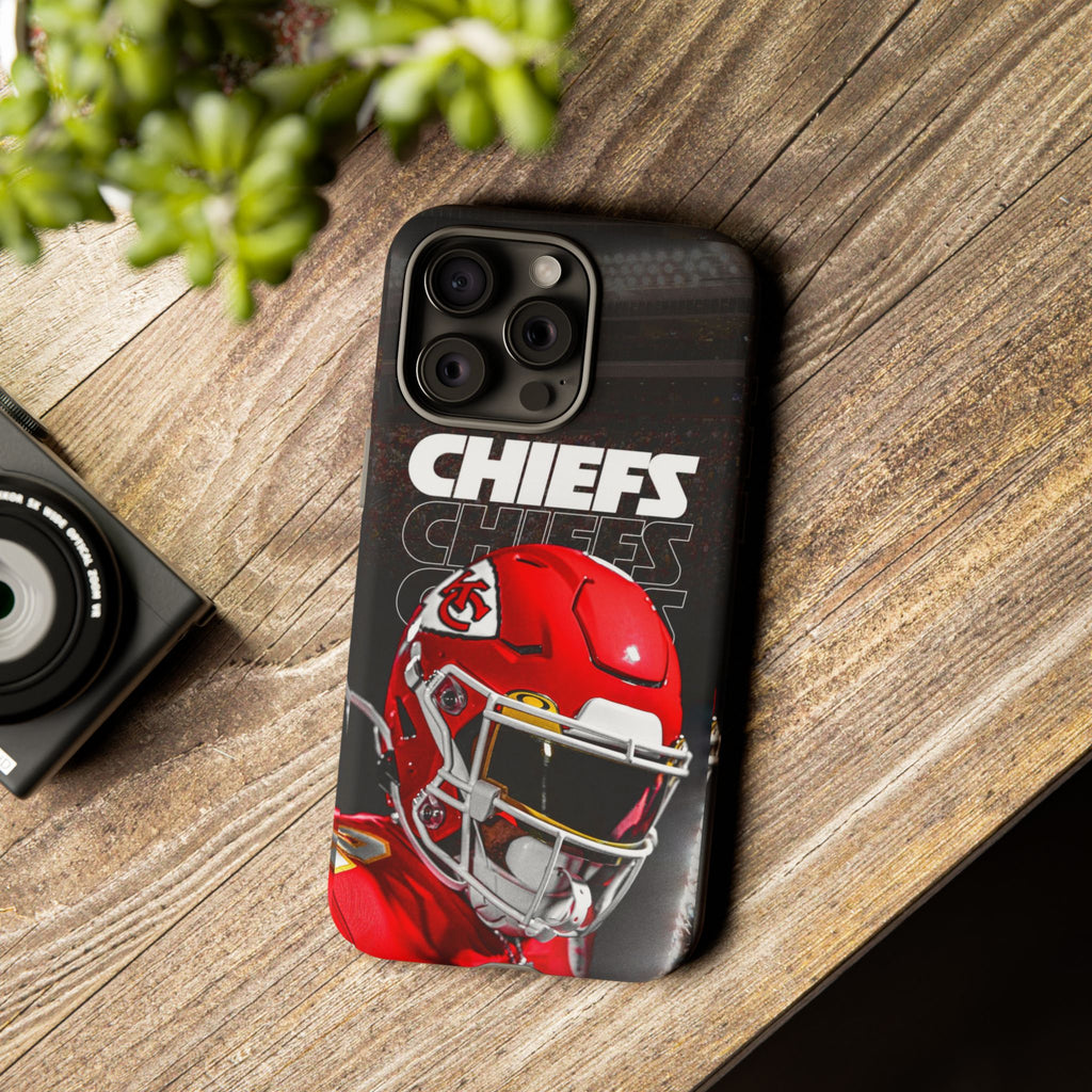 Kansas City Chiefs Football Helmet Logo Tough Cases for iPhones, Samsung, and Pixel