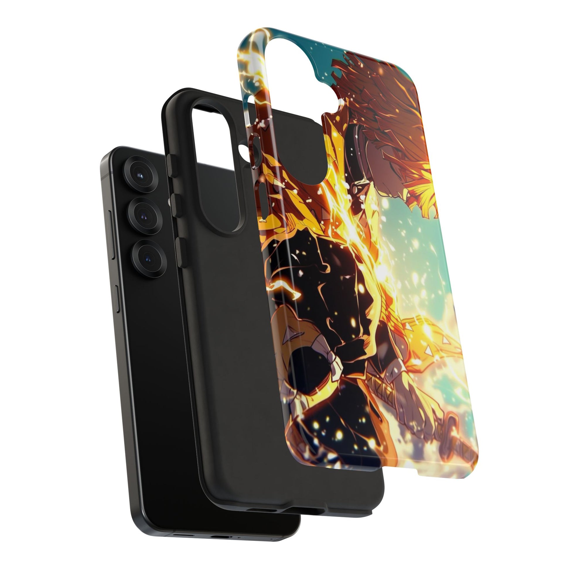 Demon Slayer Zenitsu Anime Theme Phone Case, Tough Cases for iPhones, Samsung, and Pixel