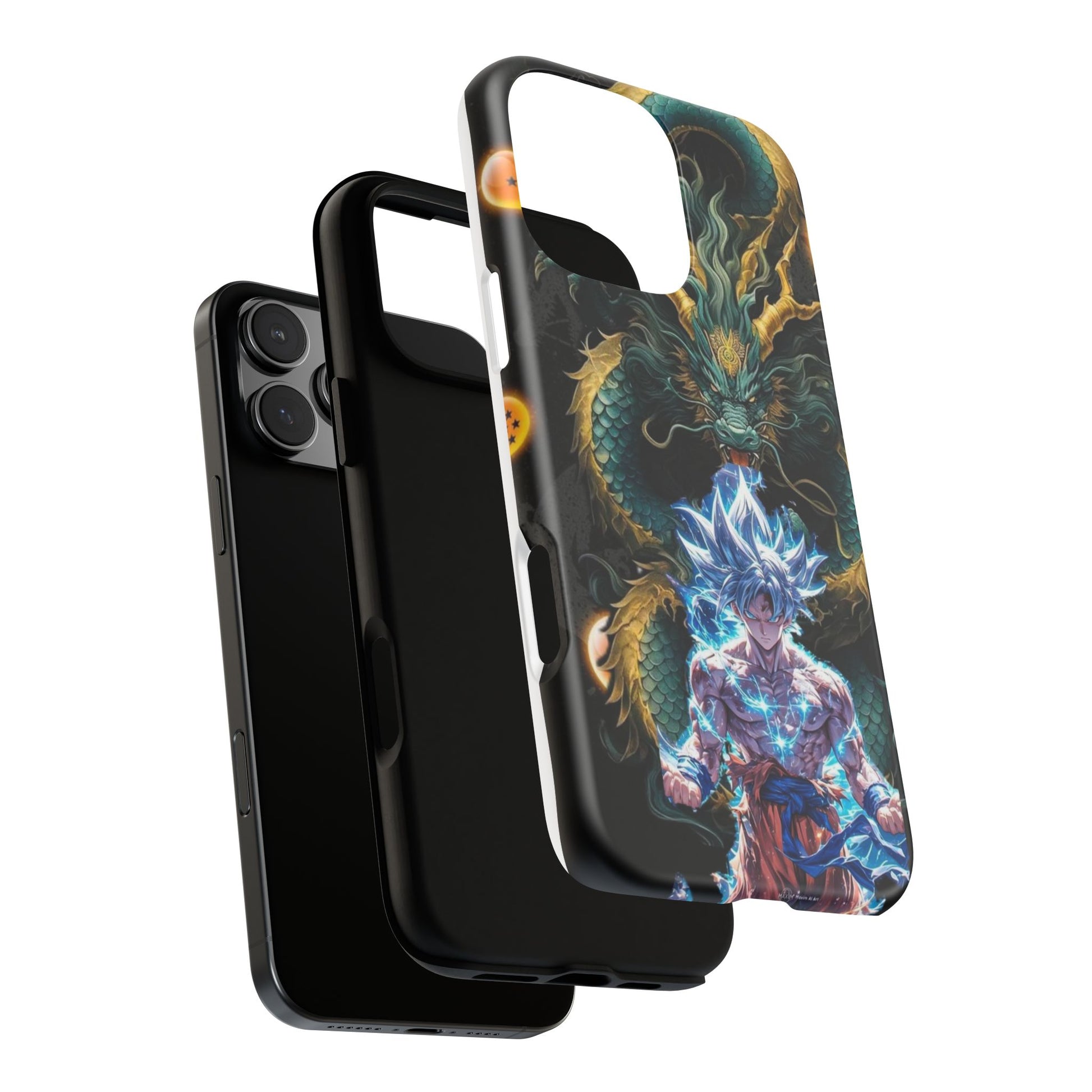 Anime Goku x Shenron Dragonball Z Tough Cases for iPhones, Samsung, and Pixel