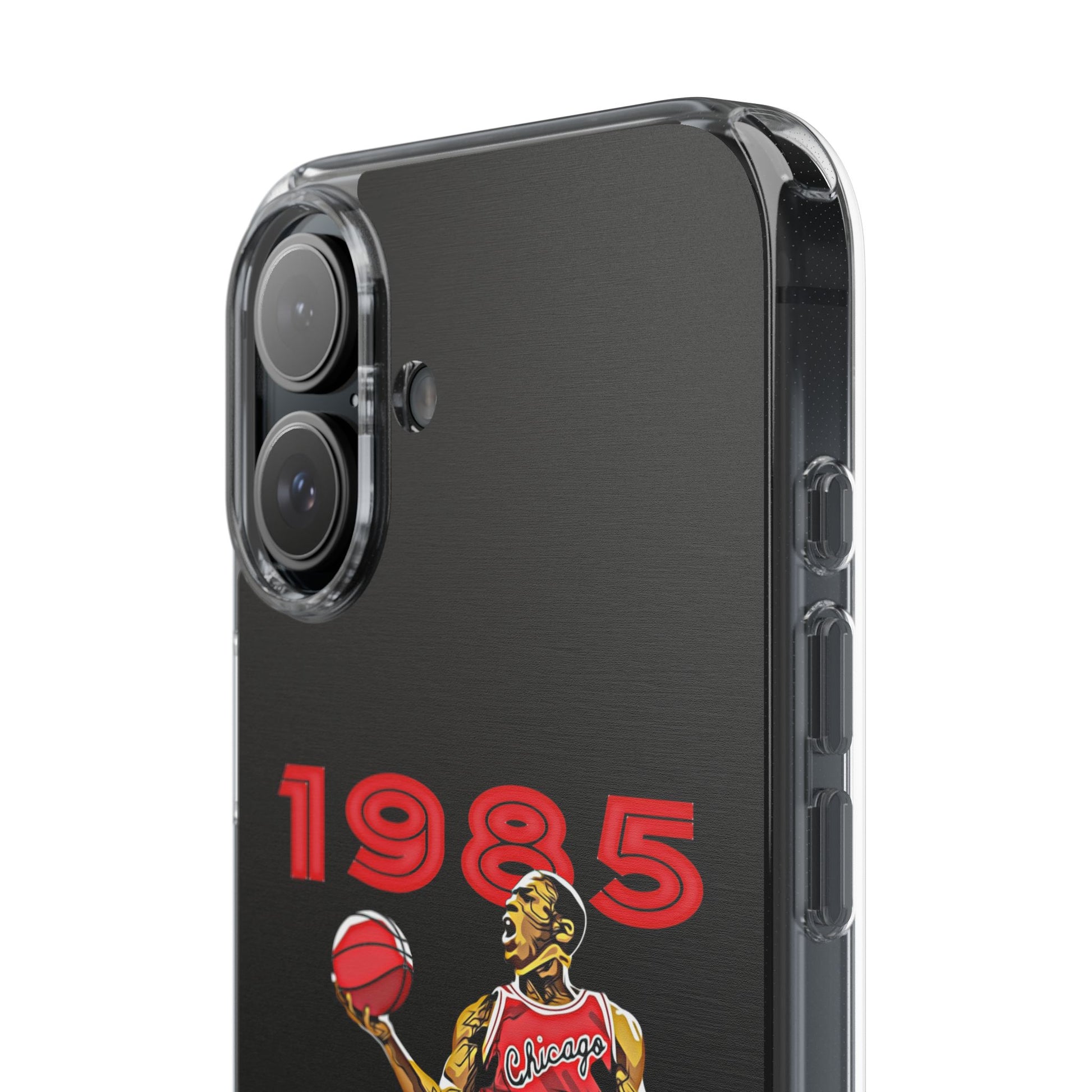 1985 Jordan Slam Dunk themed Basketball Inspired design Clear Phone Cases
