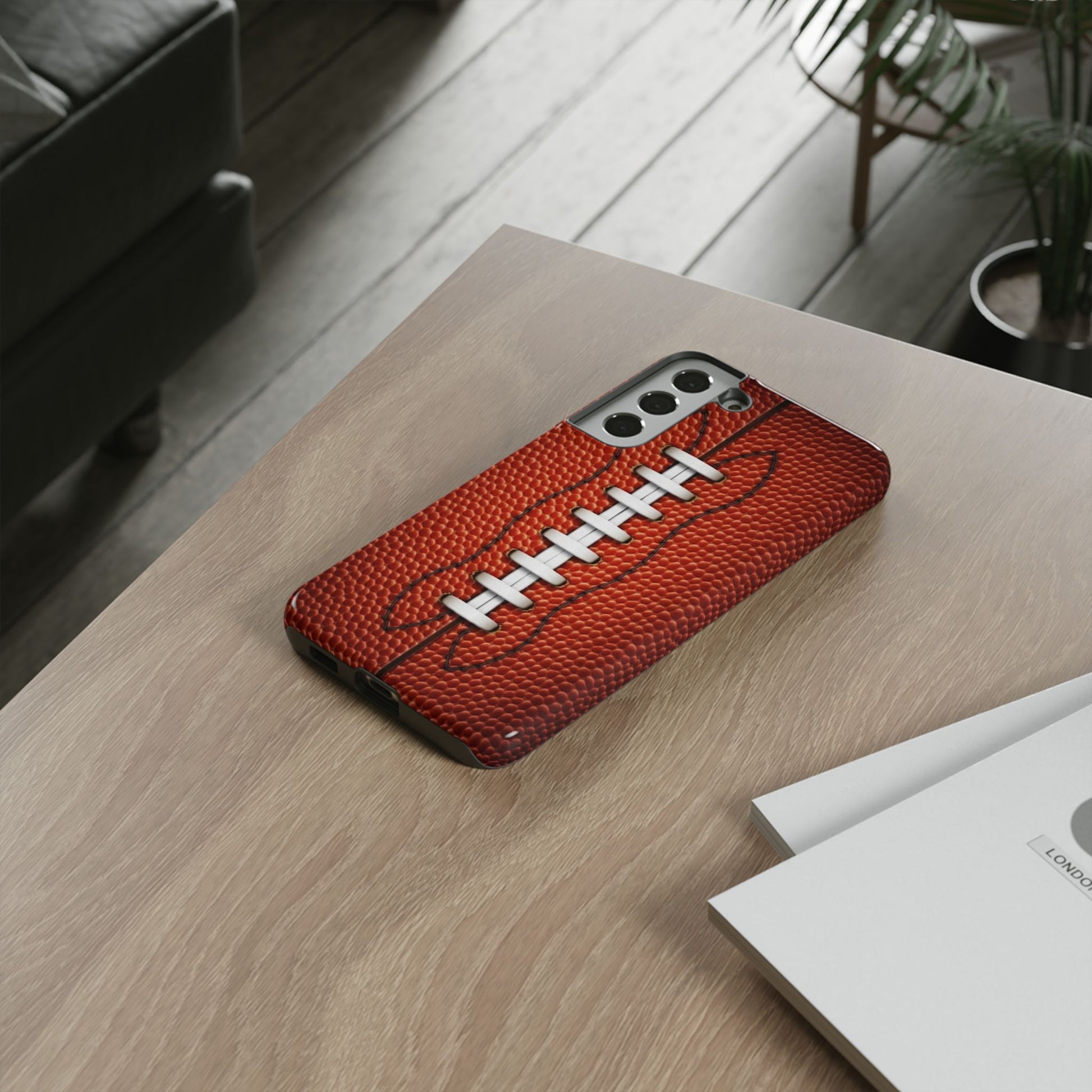 Football Pigskin Print Tough Cases for iPhones, Samsung, and Pixel