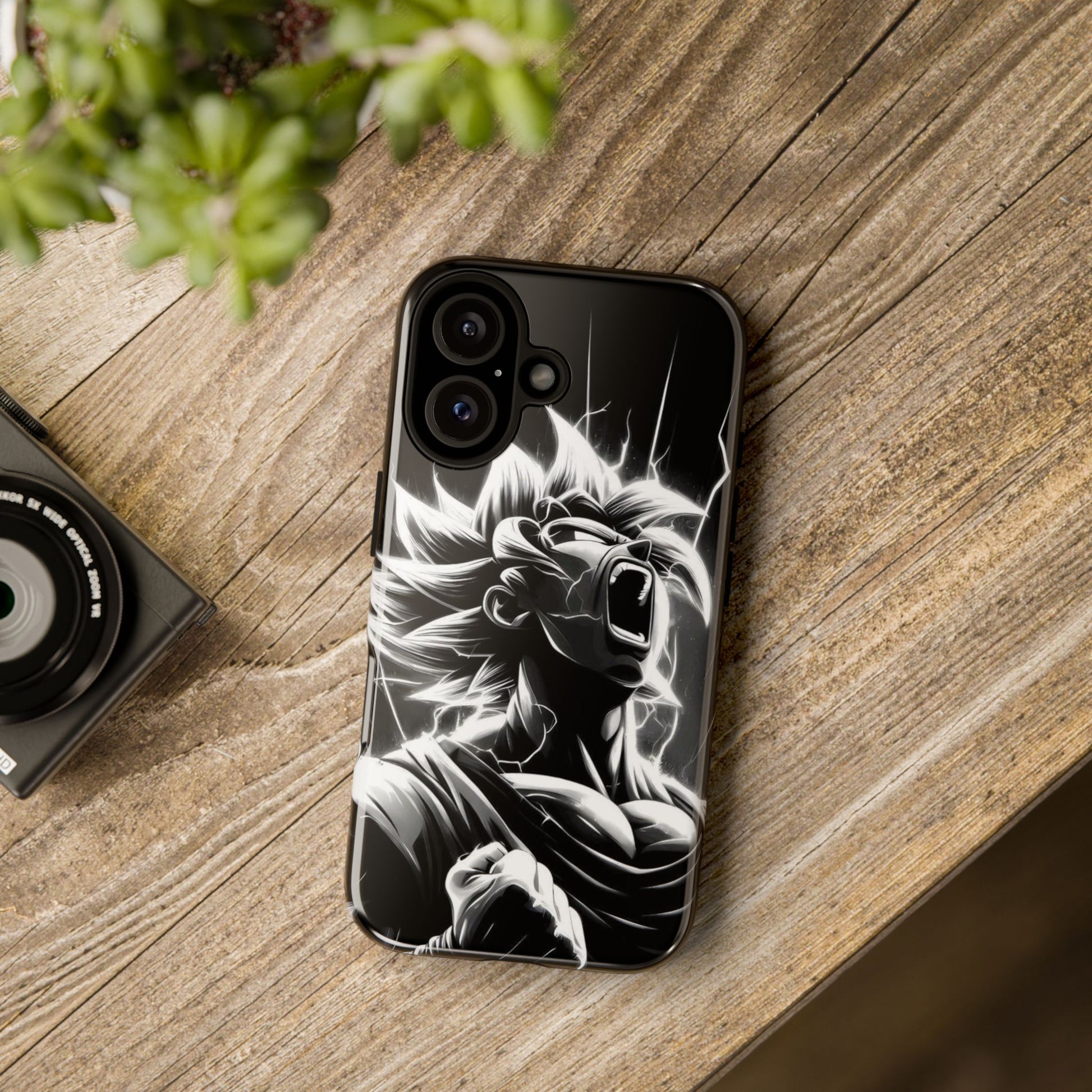 Anime Saiyan Rage Dragon ball Z Tough Cases for iPhones, Samsung, and Pixel