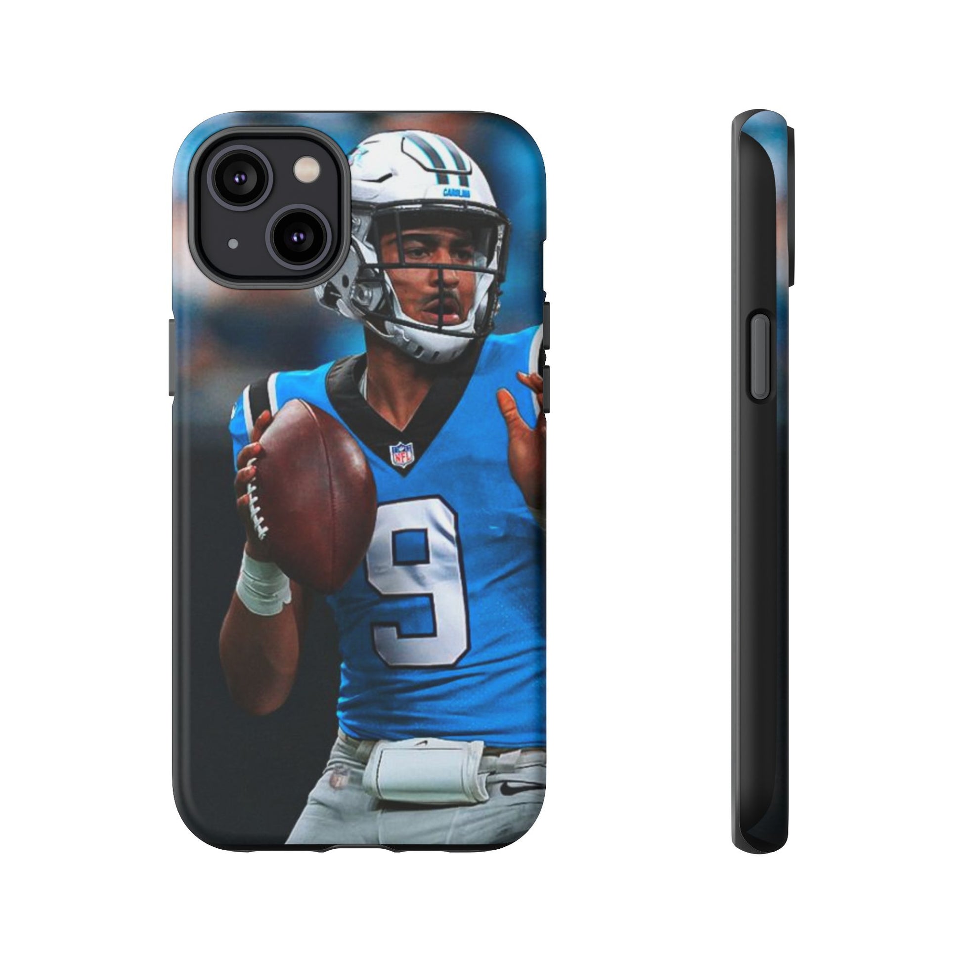 Carolina Panthers Bryce Young Football Tough Cases for iPhones, Samsung, and Pixel