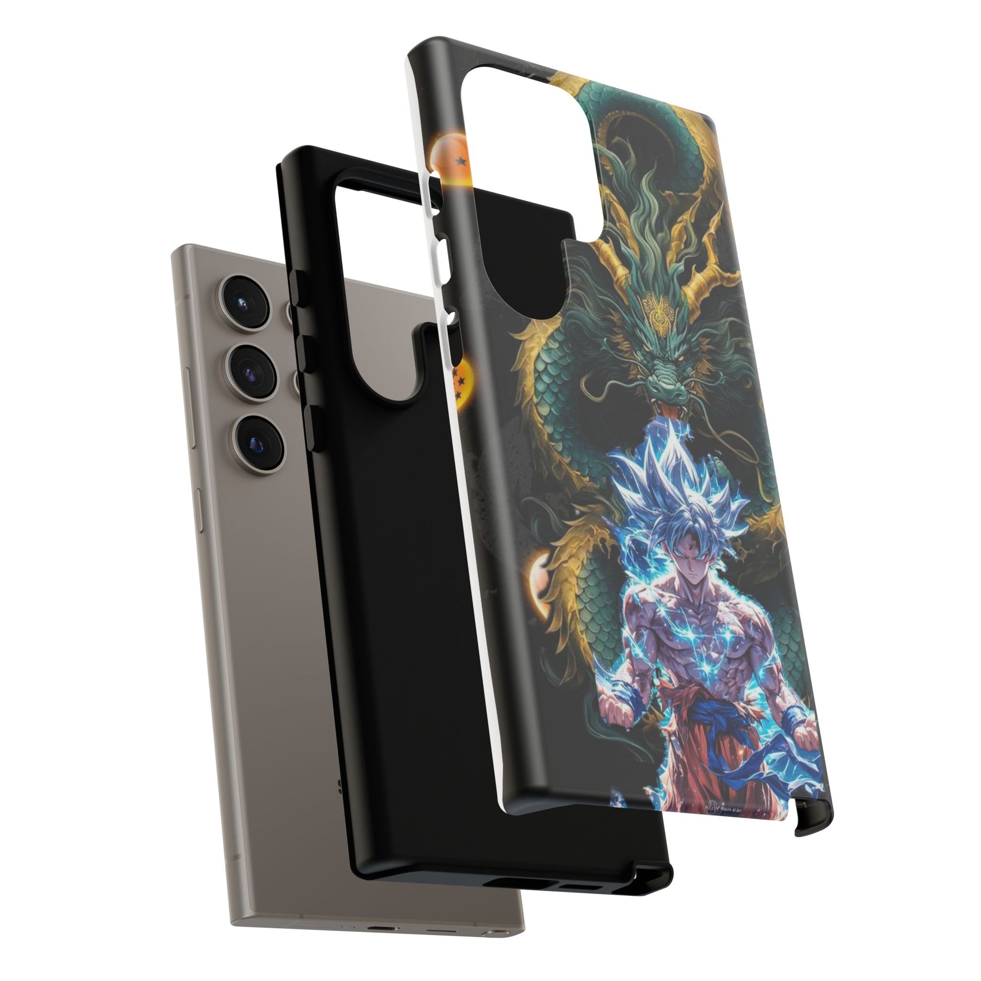 Anime Goku x Shenron Dragonball Z Tough Cases for iPhones, Samsung, and Pixel