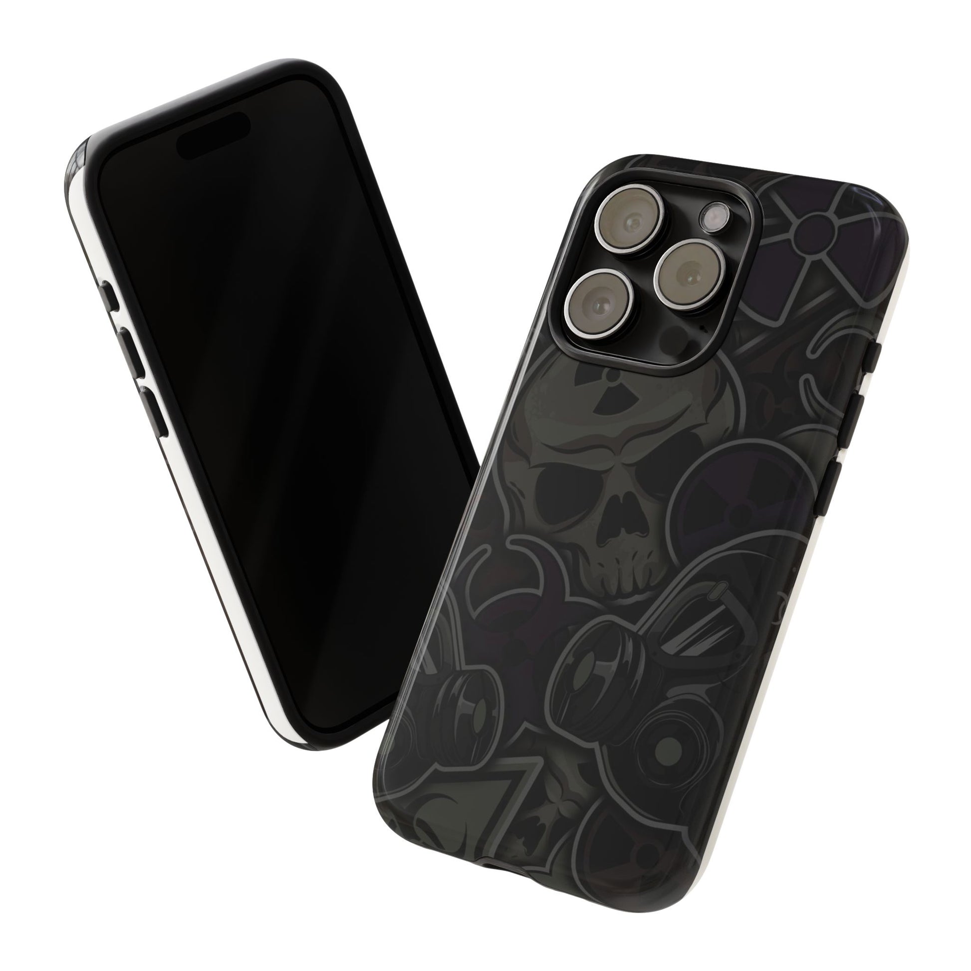 Tough Cases Phone Case, Edgy Skull Design Phone Cover, Gothic Cell Phone Shell