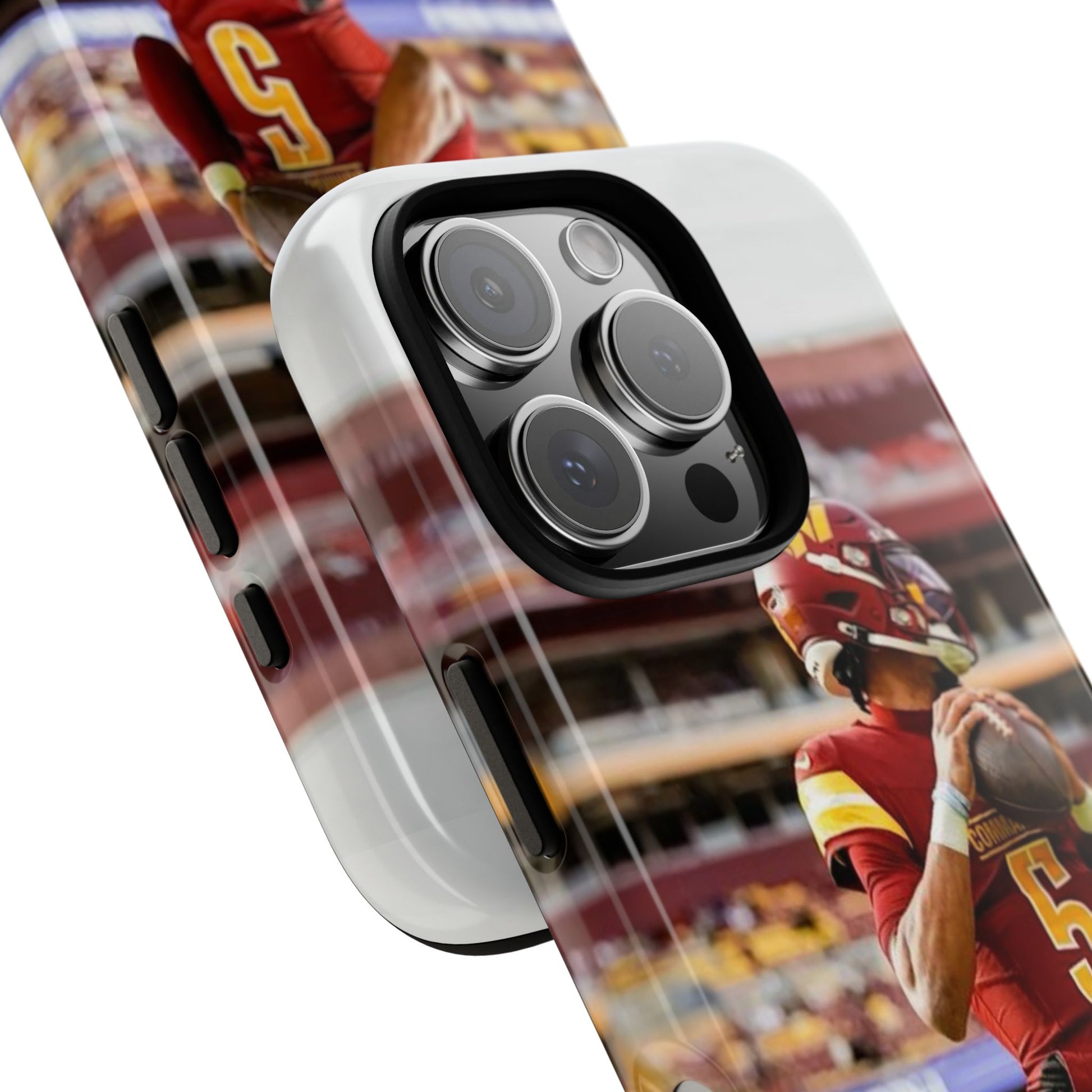 Jayden Daniels Washington Football Tough Cases for iPhones, Samsung, and Pixel