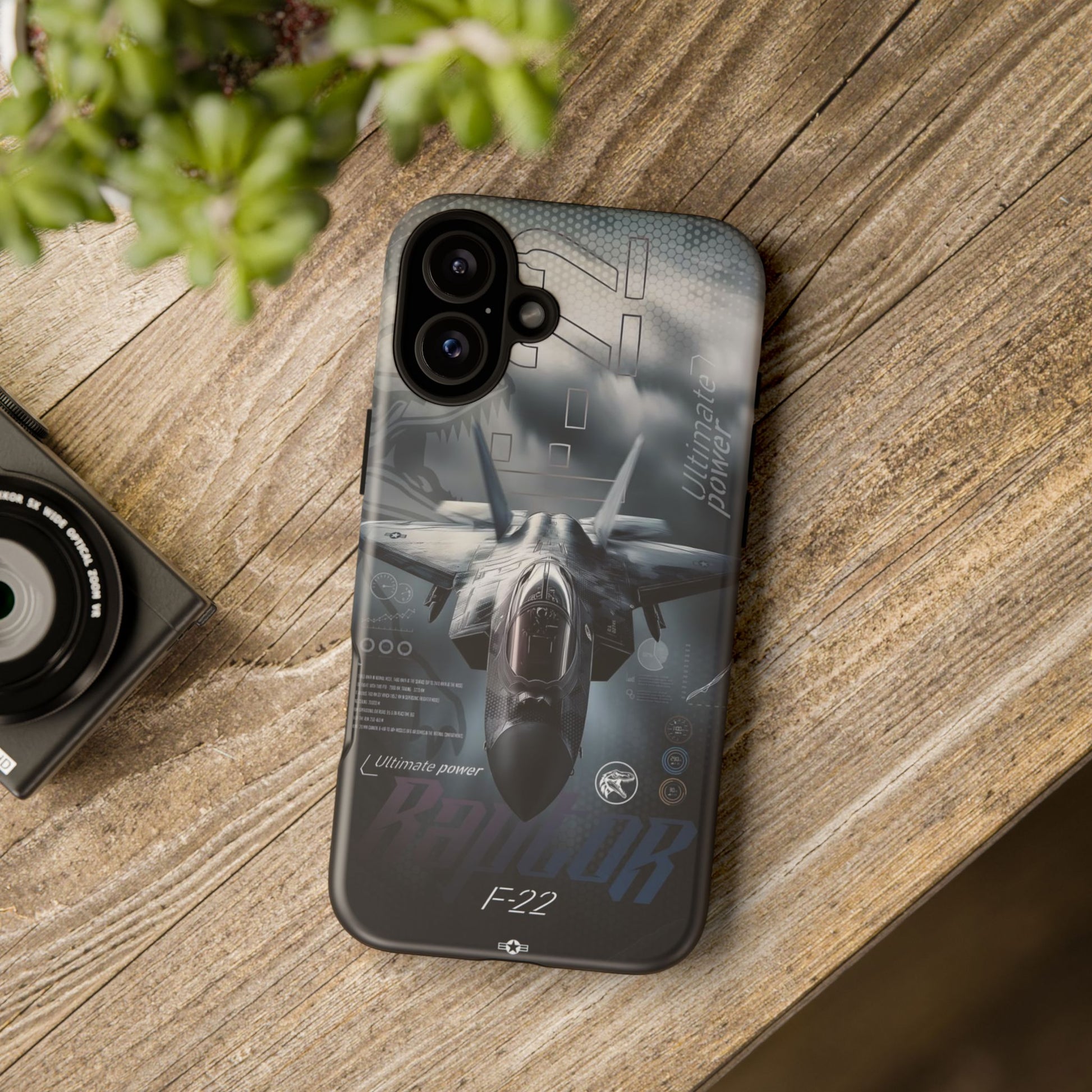 F-22 Raptor Fighter Jet Tough Cases for iPhones, Samsung, and Pixel