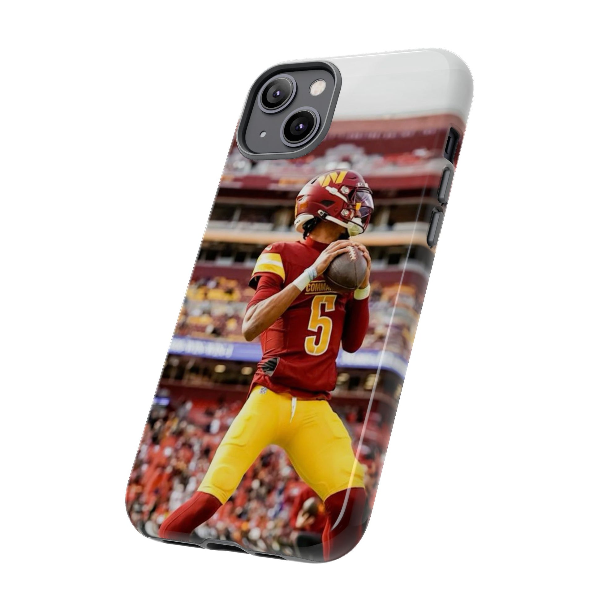 Jayden Daniels Washington Football Tough Cases for iPhones, Samsung, and Pixel