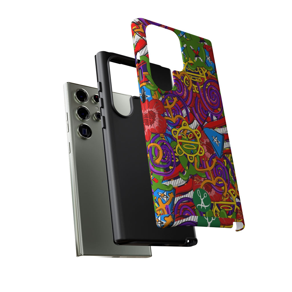 Puerto Rico Taino Tribal Art Tough Cases for iPhones, Samsung, and Pixel