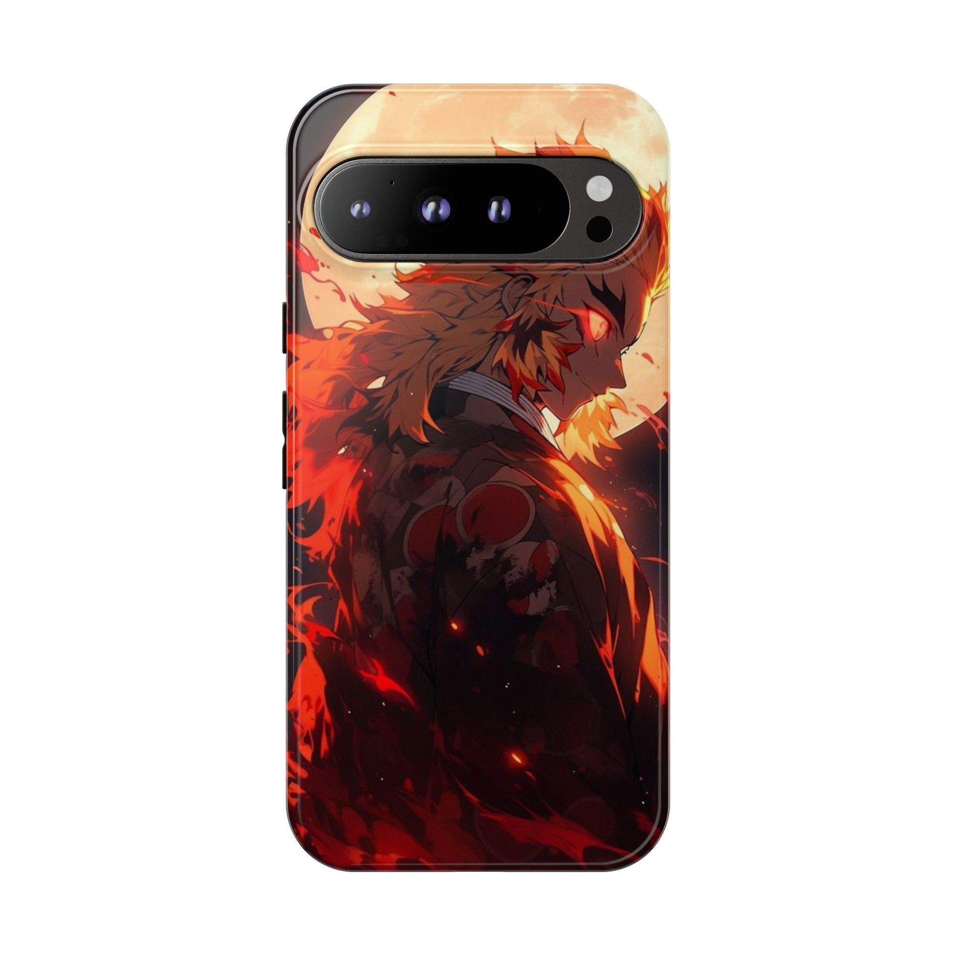 Demon Sl;ayer Rengoku Anime Phone Case, Tough Cases for iPhones, Samsung, and Pixel