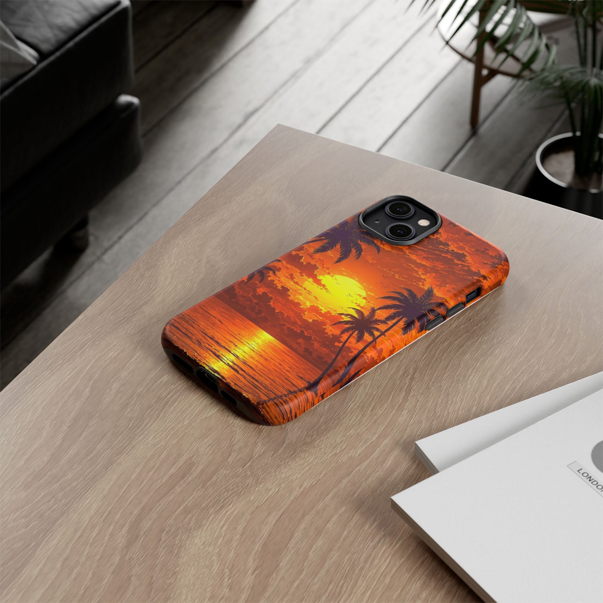 Beautiful Beach Sunset Tough Cases for iPhones, Samsung, and Pixel