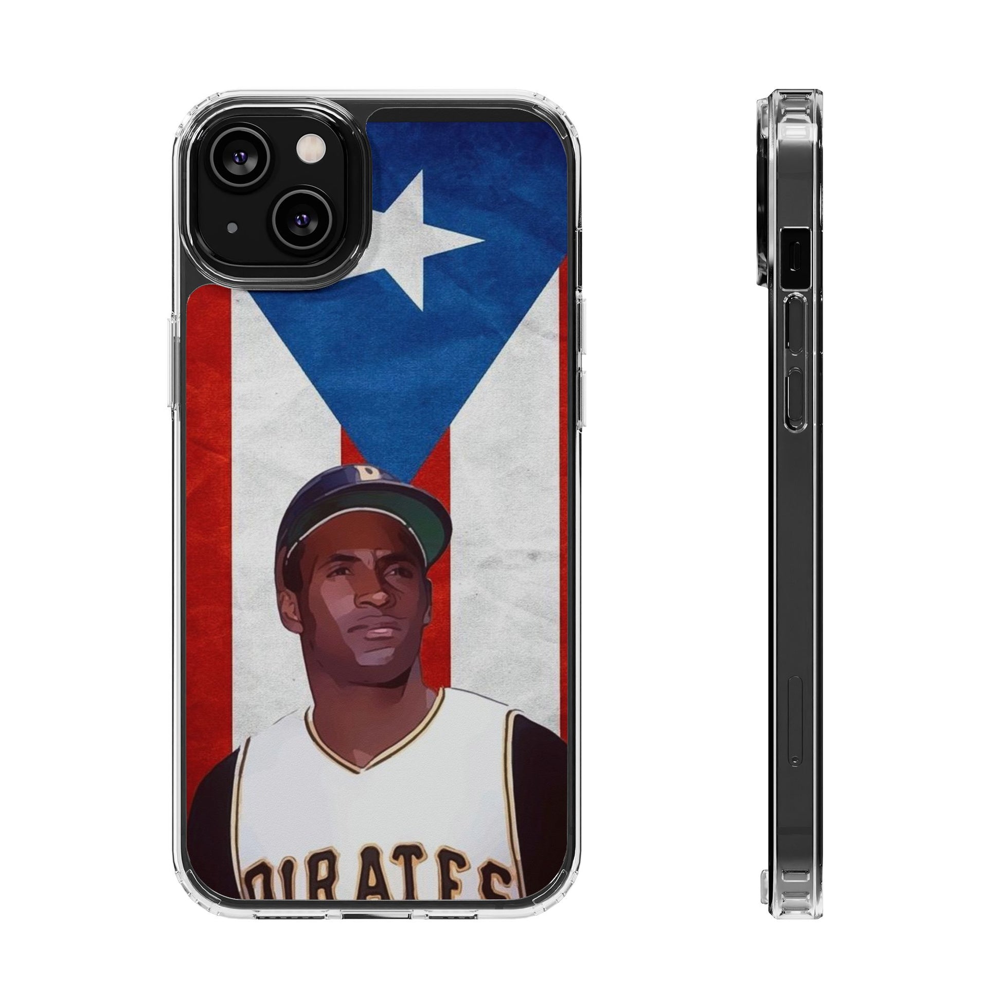 Puerto Rican Baseball Legend Clemente inspired Protective Iphone, Samsung case