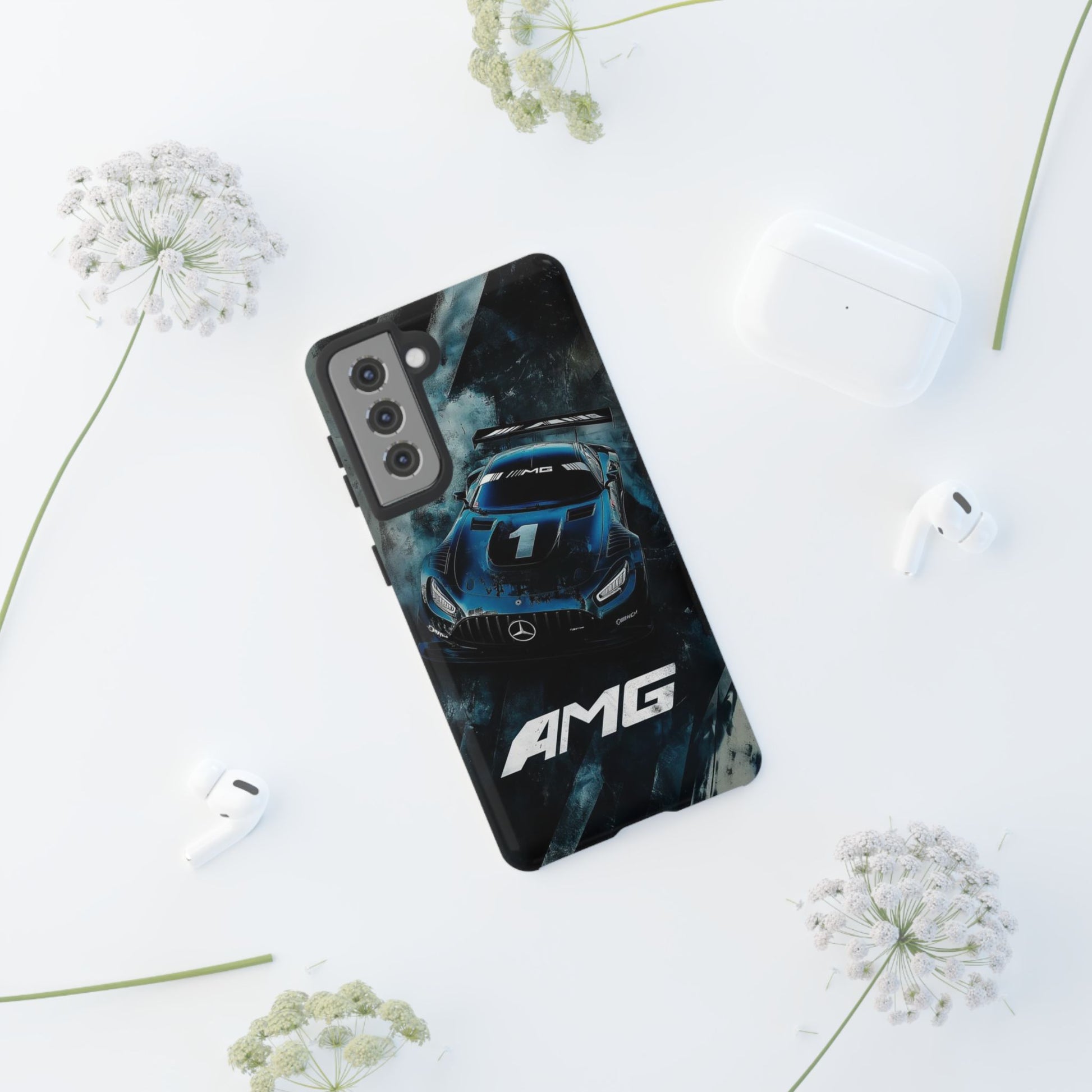 Mercedes AMG Racing Car Tough Cases for iPhones, Samsung, and Pixel