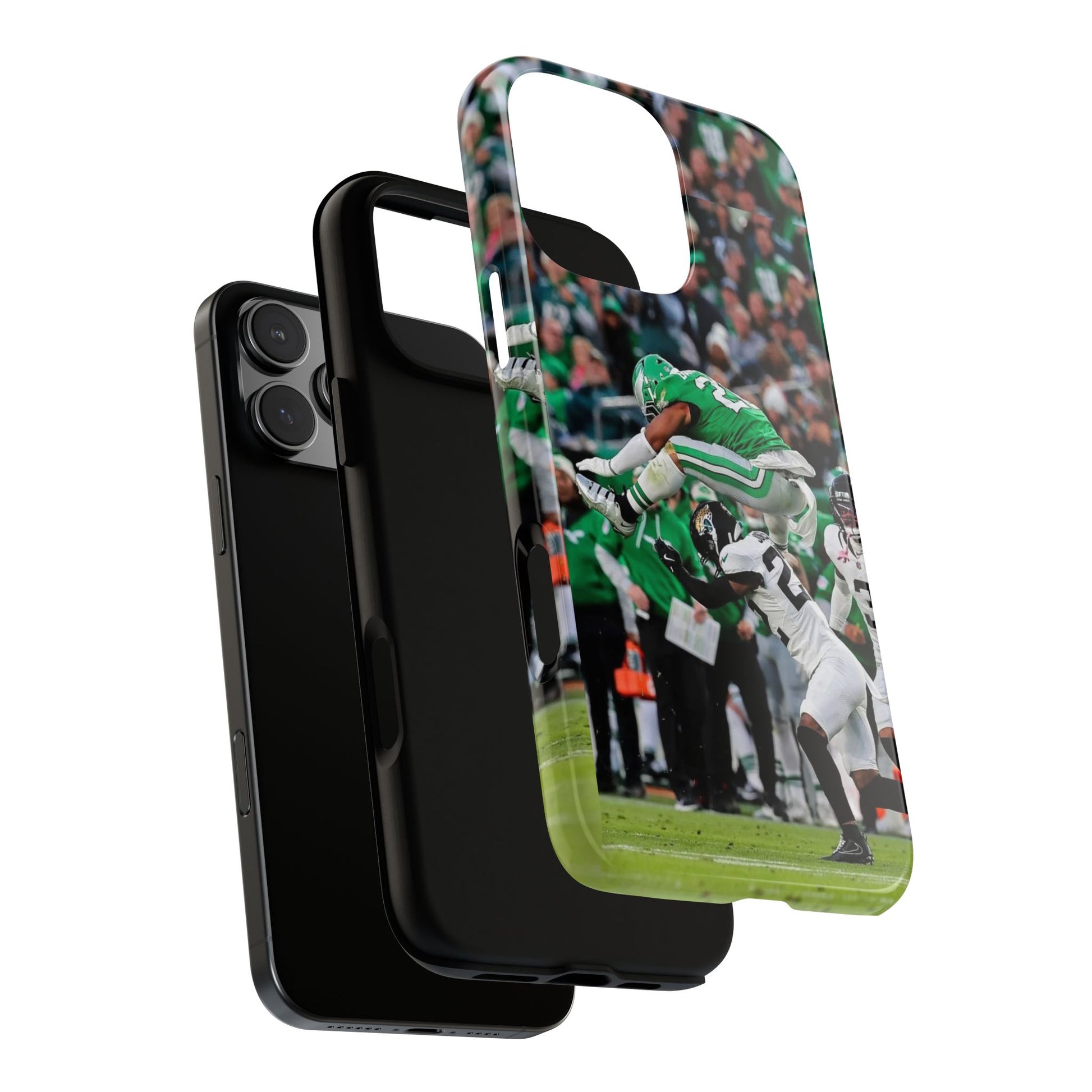 Saquon Barkley The Huddle Eagles Football Tough Cases for iPhones, Samsung, and Pixel