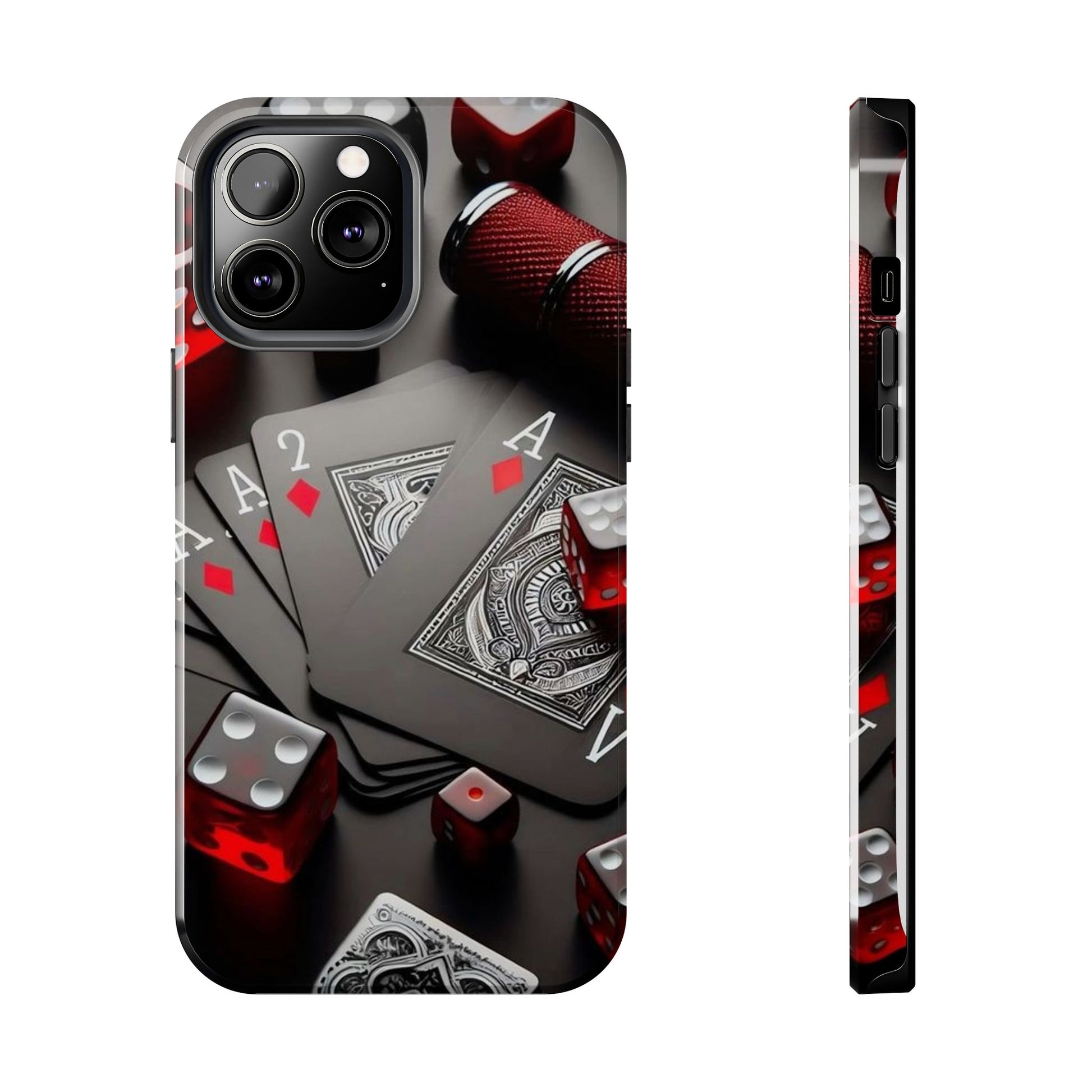 Casino Cards, Dice, and Chips Theme Phone Cases for Iphones & Samsung Phones