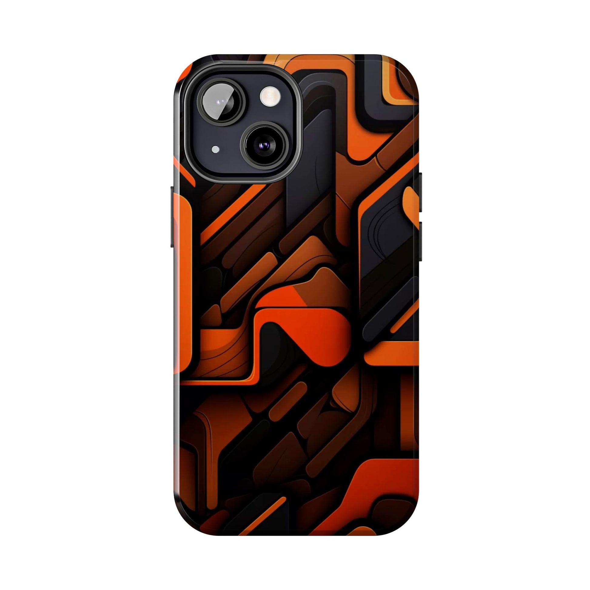 Orange Abstract Art Design Phone Case for Select iPhones & Samsung Galaxy Phones