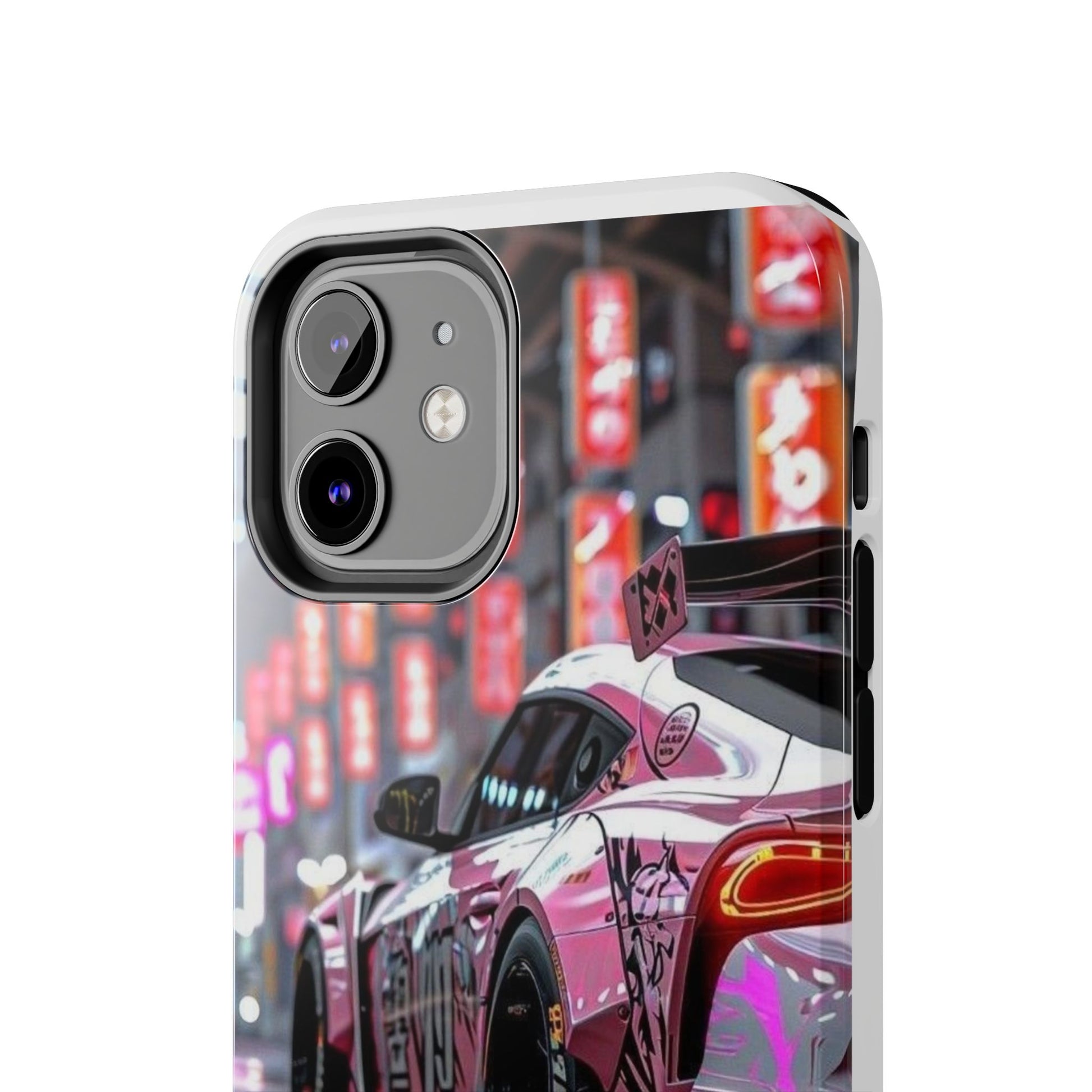 Pink Sports Car Tough Phone Cases for Iphones & Samsung Phones Durable