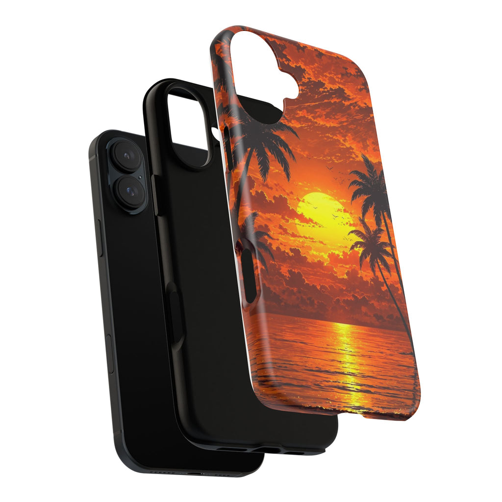 Beautiful Beach Sunset Tough Cases for iPhones, Samsung, and Pixel